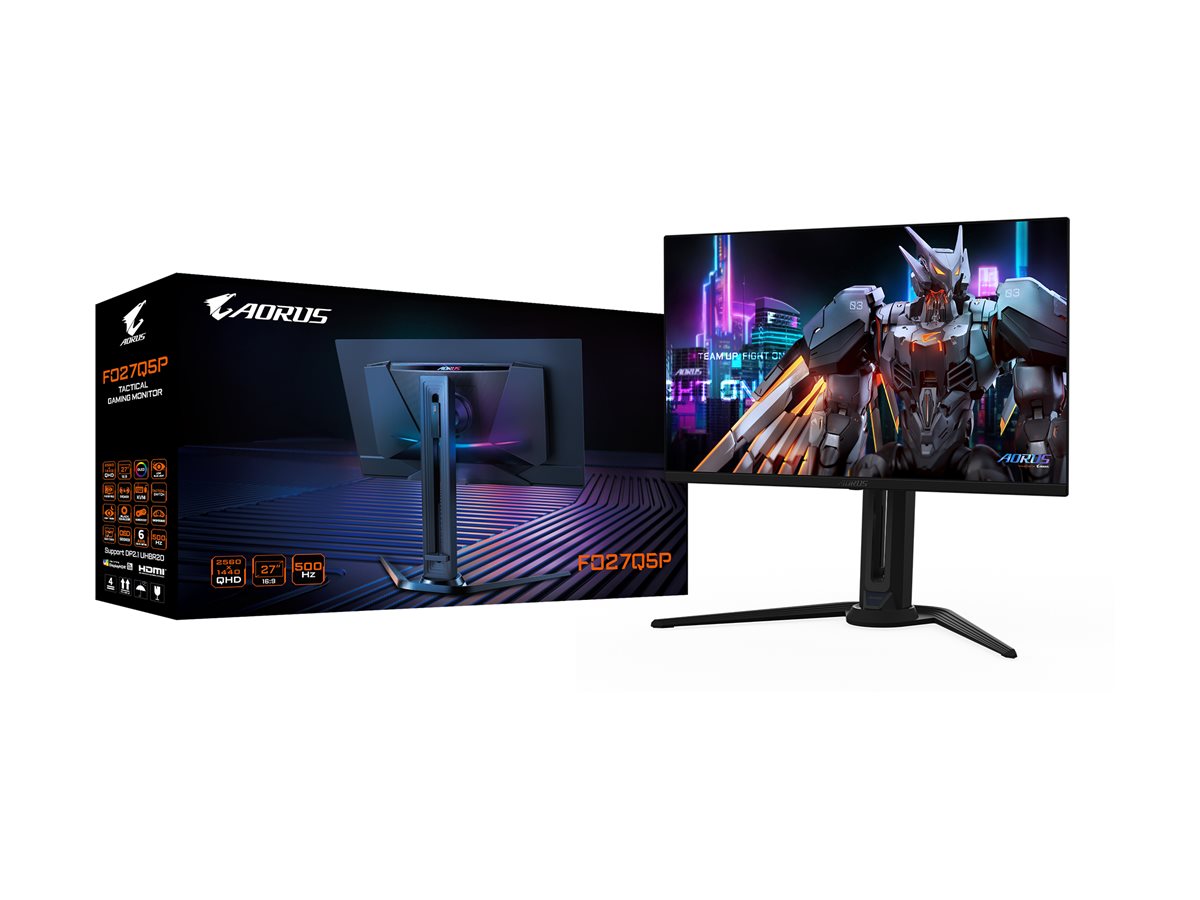 Gigabyte | AORUS FO27Q5P | 27 " | OLED | QHD | 16:9 | 500 Hz | 0.03 ms | 1000 cd/m² | HDMI ports quantity 2 | Black - Image 5