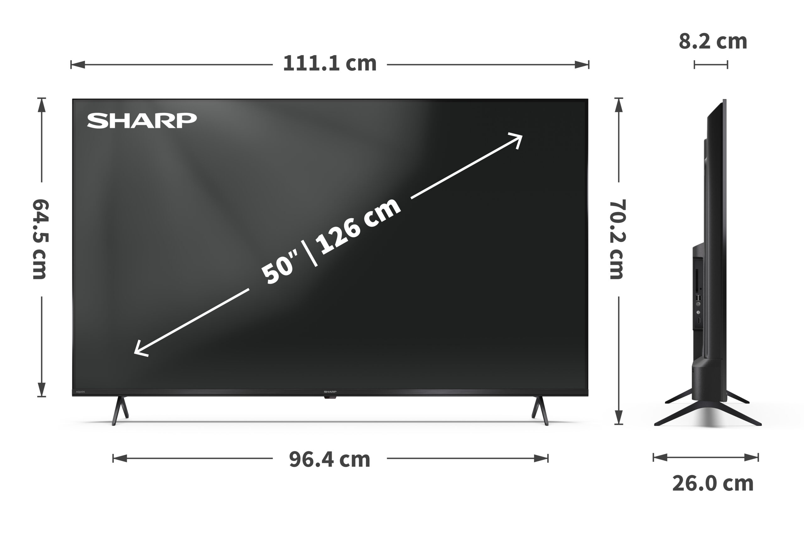 Sharp | 50HP5265E | 50 | Smart TV | Google TV | UHD | Black - Image 9