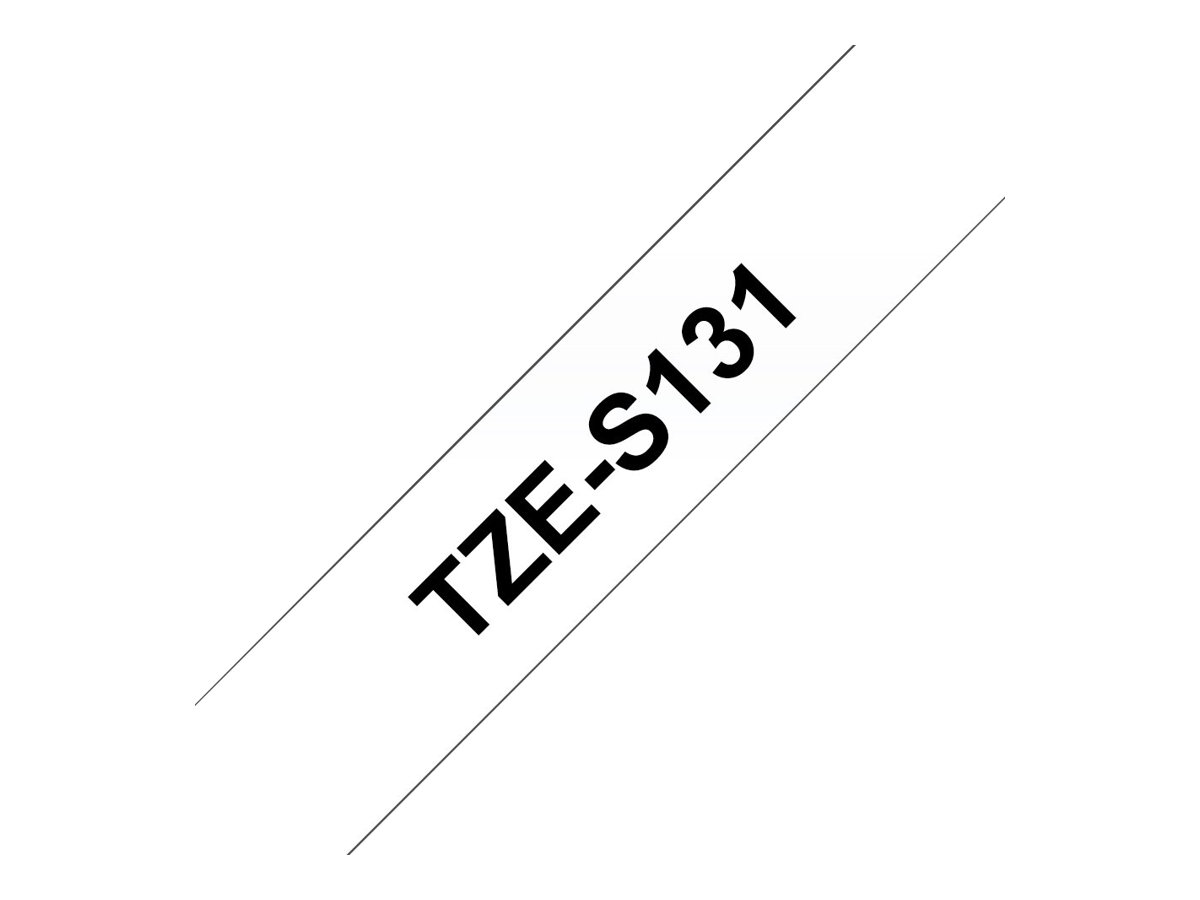 Brother | TZe-S131 Strong Adhesive Laminated Tape | Black on Clear | TZe | 8 m | 1.2 cm - Image 7