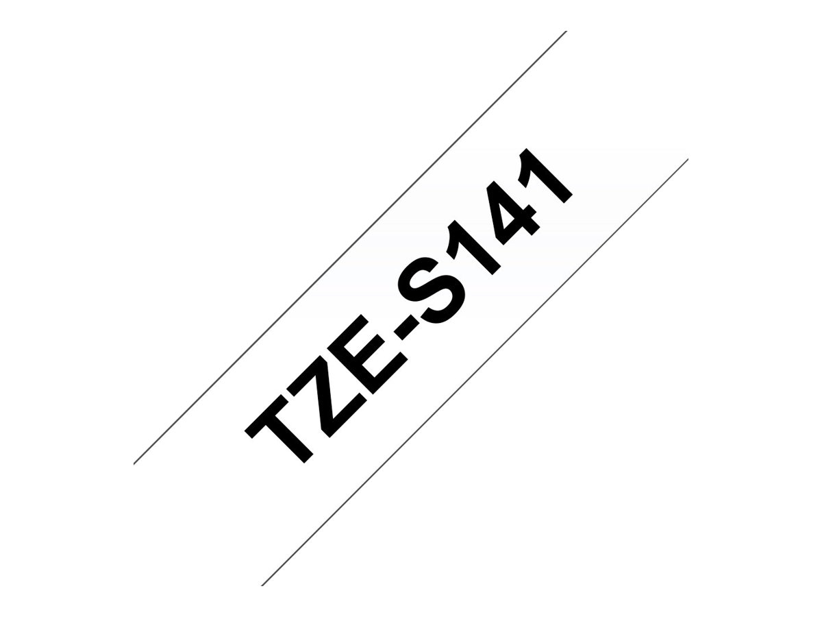 Brother | TZe-S141 Strong Adhesive Laminated Tape | Black on Clear | TZe | 8 m | 1.8 cm - Image 7