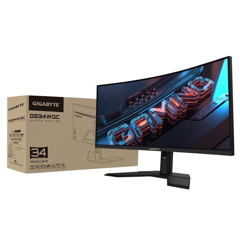 Gigabyte | GS34WQC A | 34 " | SS VA | WQHD | 120 Hz | 1 ms | 3440 x 1440 pixels | 300 cd/m² | HDMI ports quantity 1 - Image 9
