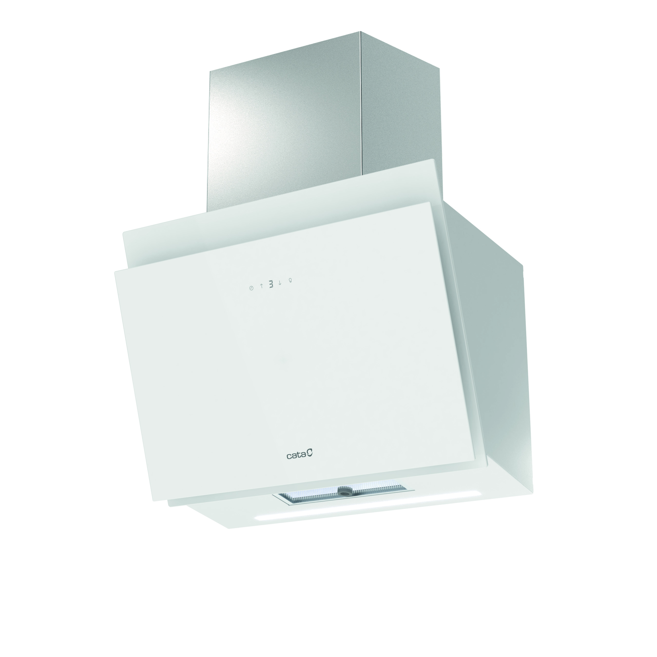CATA Hood | THALASSA PRO 60 GWH | Wall mounted | Energy efficiency class A+++ | Width 60 cm | 842 m³/h | Electronic | LED | White Glass - Image 2