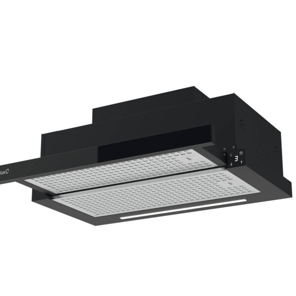 CATA Hood | TFH 6830 GBK | Telescopic | Energy efficiency class A+++ | Width 60 cm | 795 m³/h | Electronic | LED | Black Glass