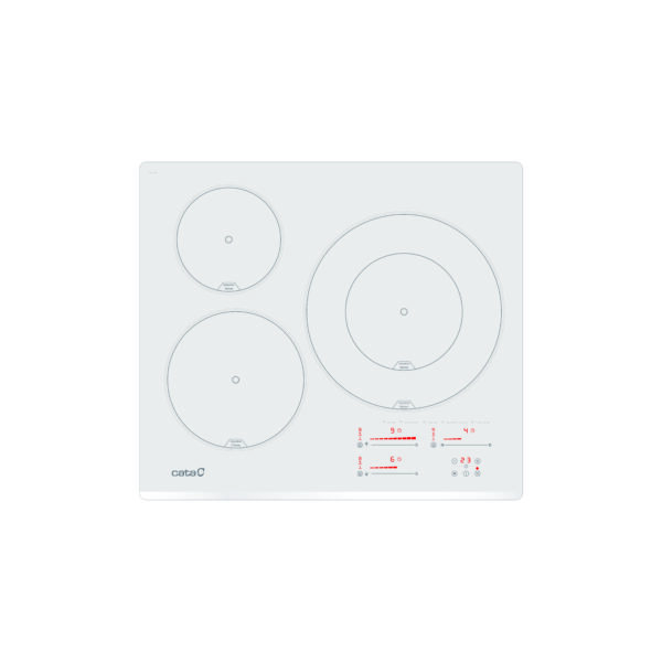 CATA Hob | INSB 6030 WH | Induction | Number of burners/cooking zones 3 | Slider touch | White