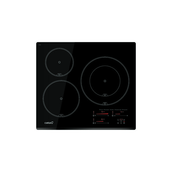 CATA Hob | INSB 6028 BK | Induction | Number of burners/cooking zones 3 | Slider Touch | Timer | Black