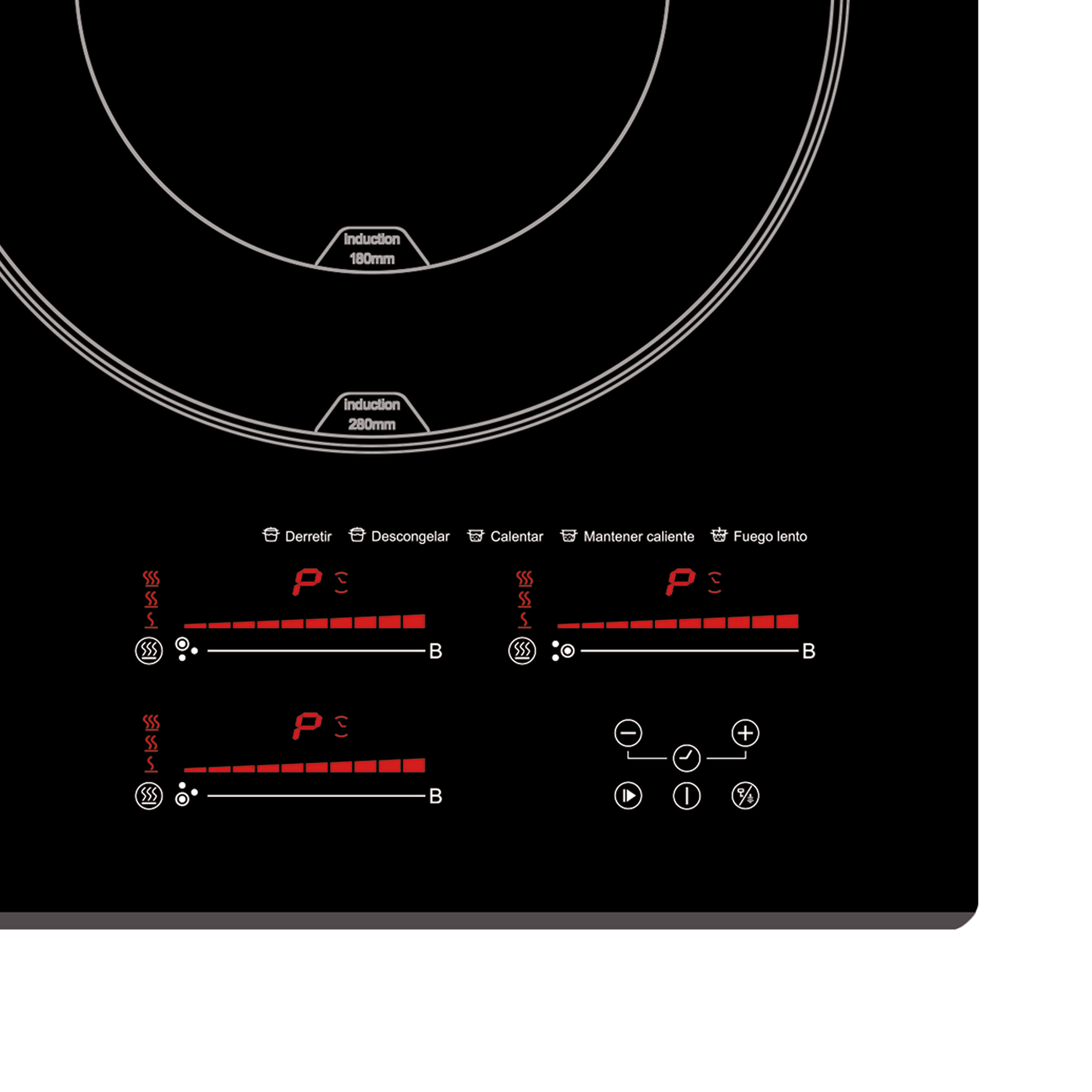 CATA Hob | INSB 6028 BK | Induction | Number of burners/cooking zones 3 | Slider Touch | Timer | Black - Image 4