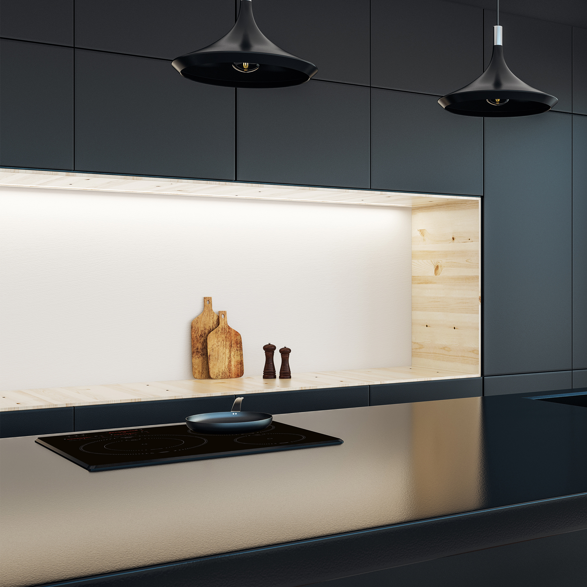 CATA Hob | INSB 6028 BK | Induction | Number of burners/cooking zones 3 | Slider Touch | Timer | Black - Image 6