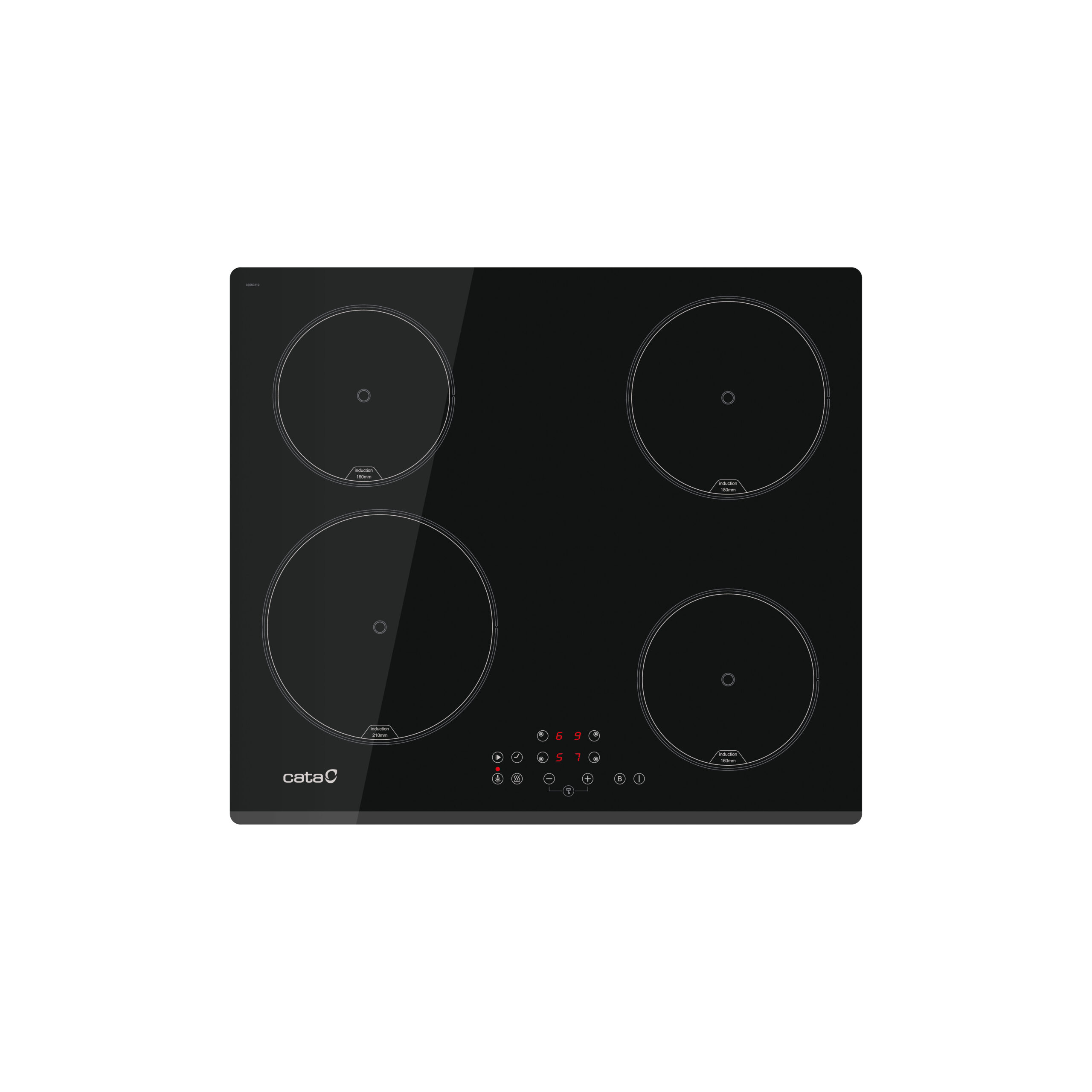 CATA Hob | IB 6324E2 BK | Induction | Number of burners/cooking zones 4 | Touch | Timer | Black