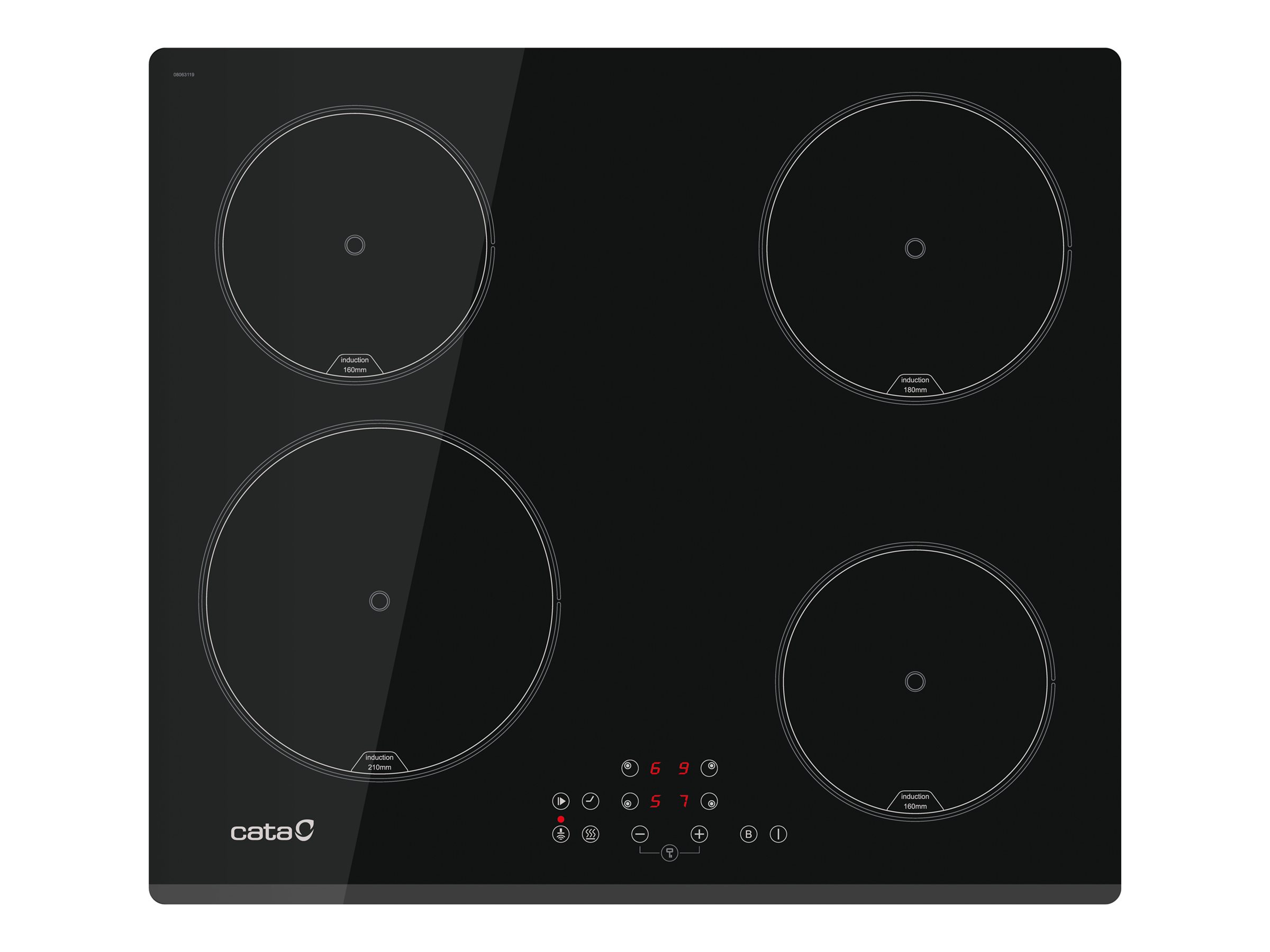 CATA Hob | IB 6324E2 BK | Induction | Number of burners/cooking zones 4 | Touch | Timer | Black - Image 2