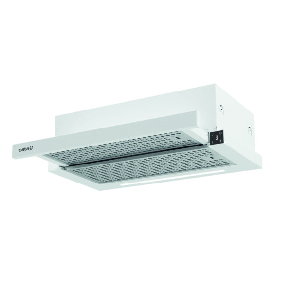 CATA Hood | TFH 6430 GWH | Telescopic | Energy efficiency class A+ | Width 59.8 cm | 391.5 m³/h | Electronic | LED | White