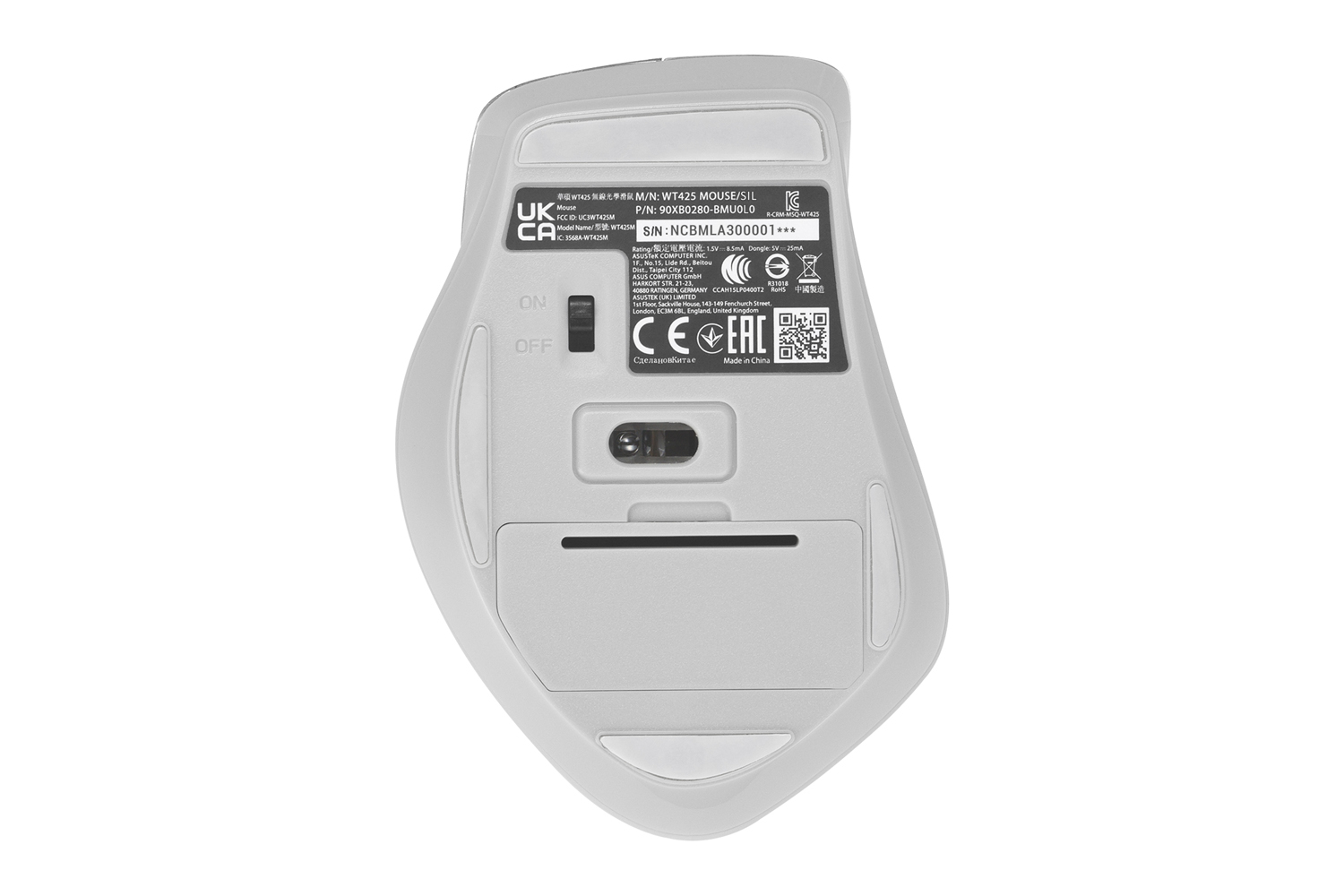 Asus Mouse | WT425 | Wireless | 2.4GHz | Fog Silver - Image 5