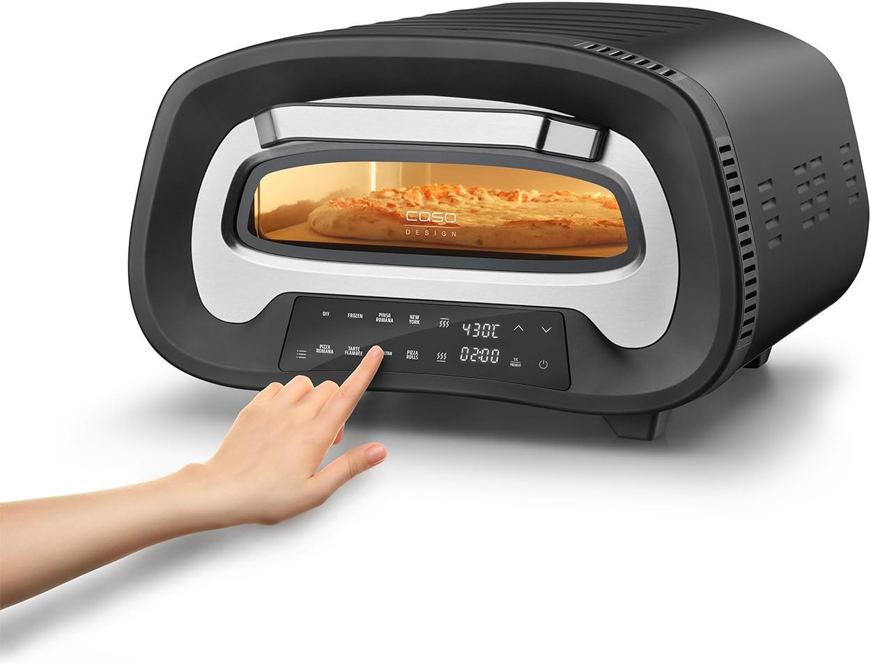 Caso Pizza Oven | PizzaChef 430° | 2200 W | Black/Silver - Image 4
