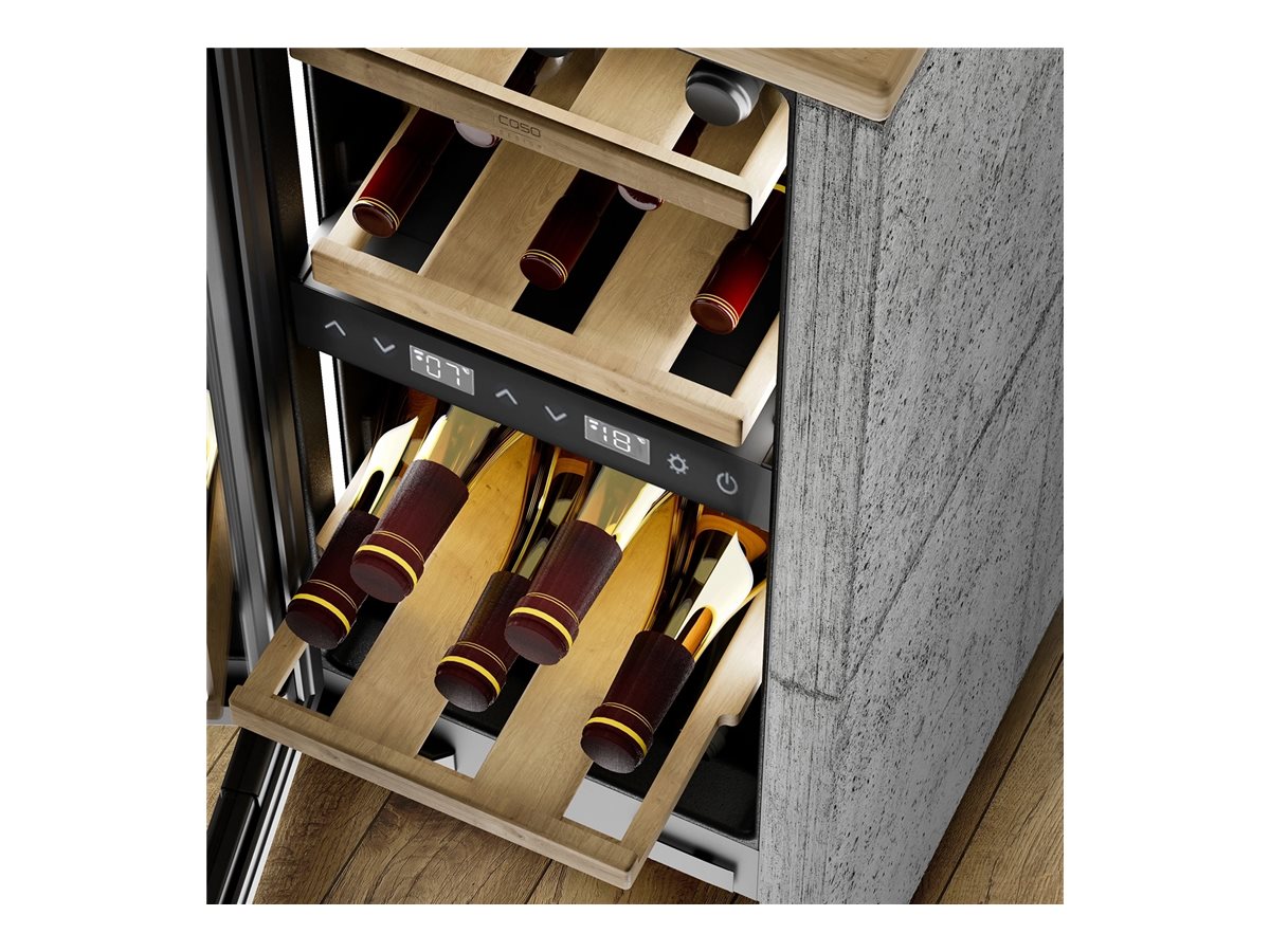 Caso Wine cooler | WineDeluxe WDU 18 | Energy efficiency class F | Built-in | Bottles capacity 18 | Black - Image 7