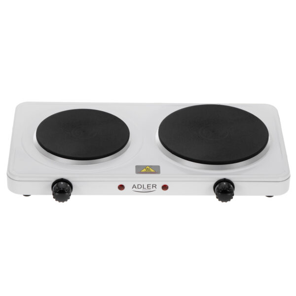 Adler Hot Plate | AD 6520 | Number of burners/cooking zones 2 | White | Electric