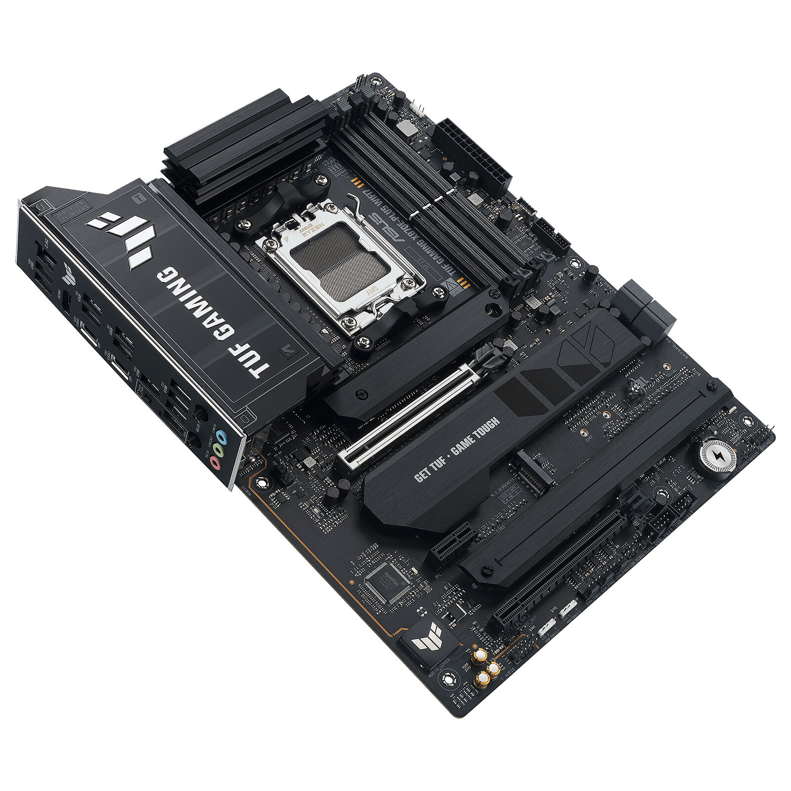 Asus TUF GAMING X870E-PLUS WIFI7 | Processor family AMD | Processor socket AM5 | DDR5 | Supported hard disk drive interfaces SATA, M.2 | Number of SATA connectors 4 - Image 3