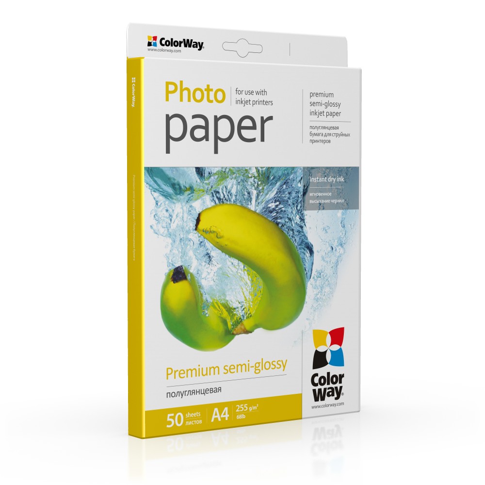 ColorWay Photo Paper, 50 sheets | Premium Semi-Glossy | 255 g/m² | A4