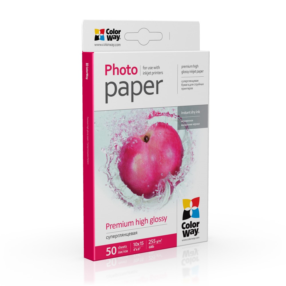 ColorWay Photo Paper, 50 sheets | 255 g/m² | 10x15 | Premium High Glossy