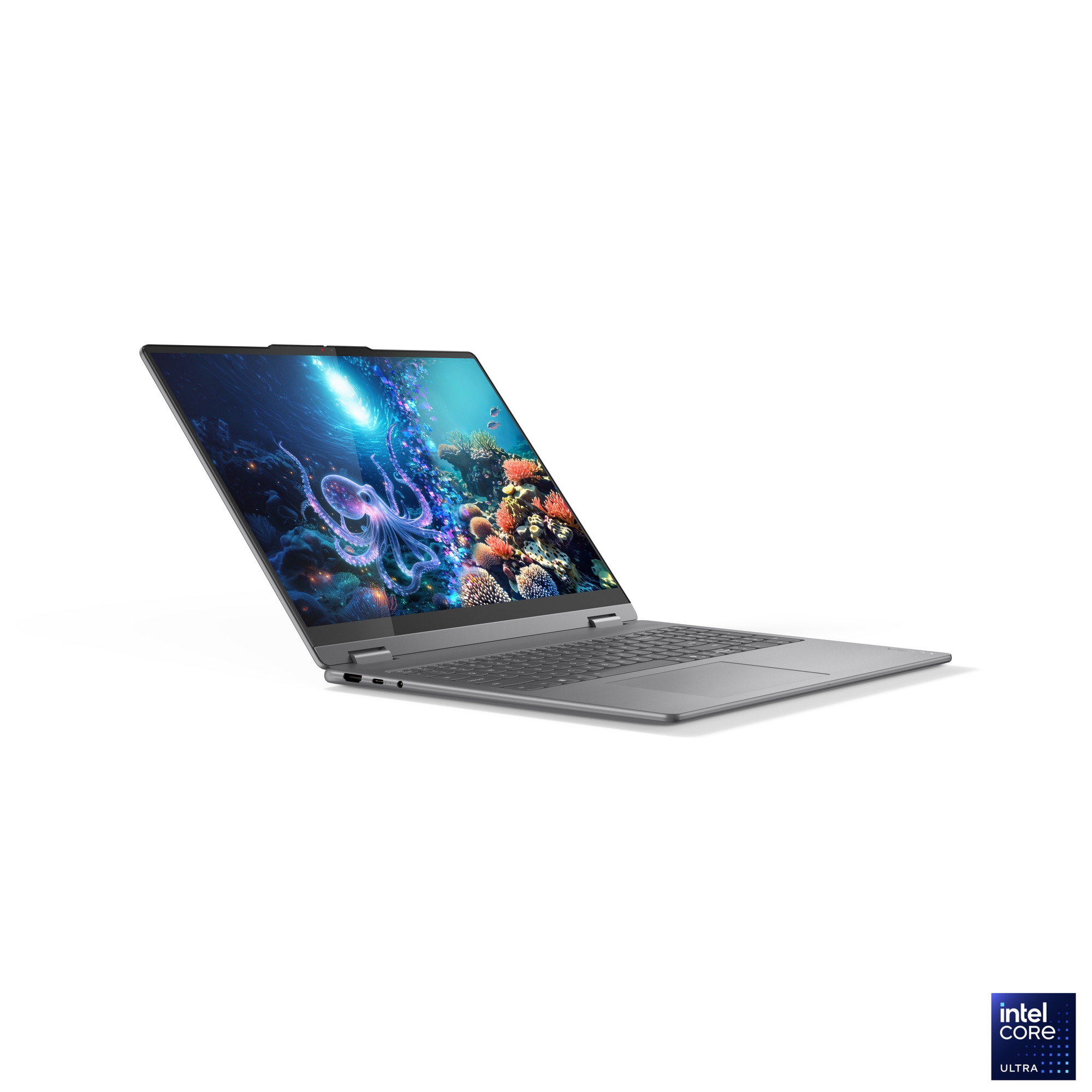 Lenovo Yoga 7 2-in-1 16ILL10 | Luna Grey | 16 " | OLED | Touchscreen | 2.8K WQXGA+ | 2880 x 1800 pixels | Intel Core Ultra 7 | 258V | 32 GB | Soldered LPDDR5x | Solid-state drive capacity 1000 GB | Intel Arc Graphics 140V | Windows 11 Home | 802.11be | Bluetooth version 5.4 | Keyboard language Nordic | Keyboard backlit | Warranty 24 month(s) | Battery warranty 12 month(s) - Image 3