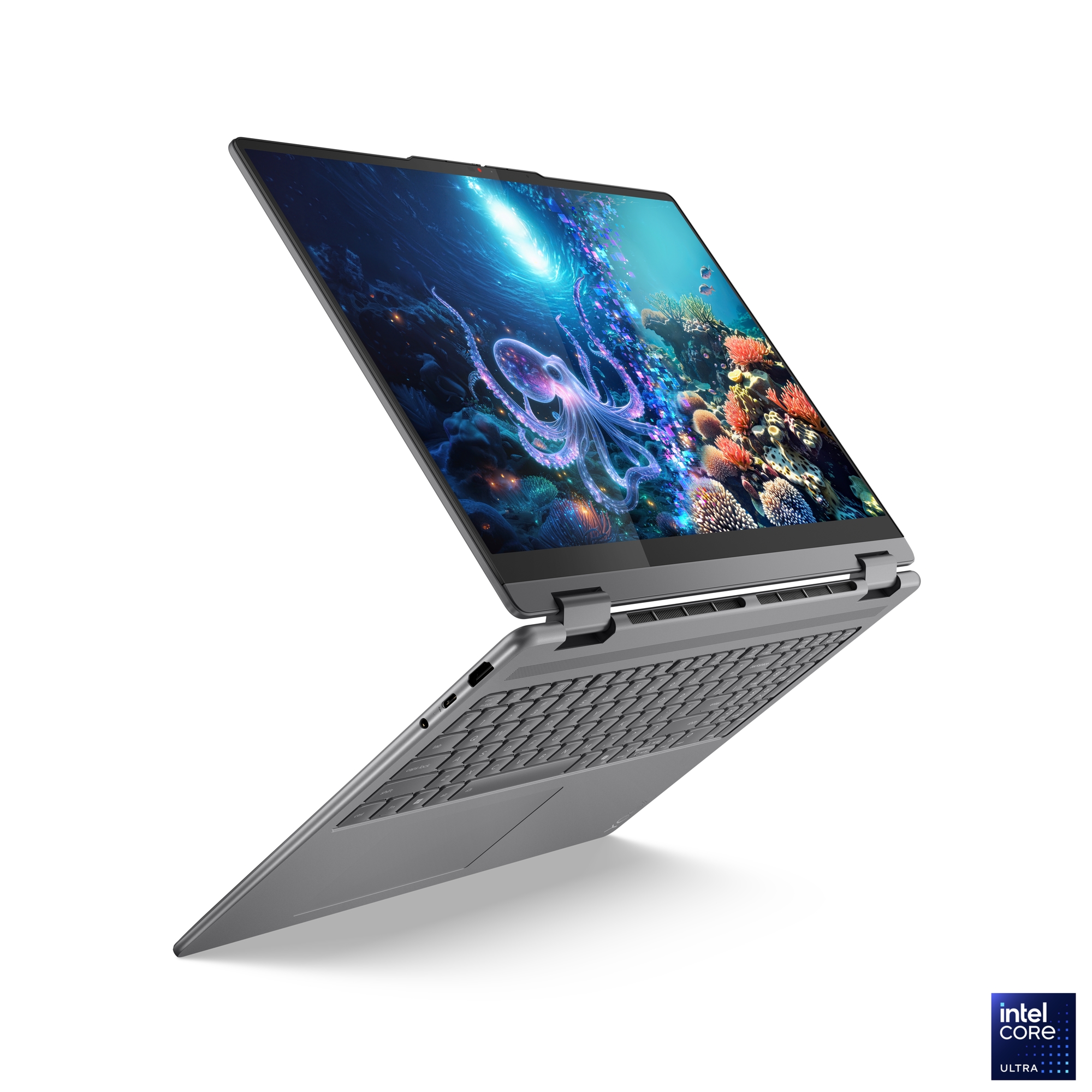Lenovo Yoga 7 2-in-1 16ILL10 | Luna Grey | 16 " | OLED | Touchscreen | 2.8K WQXGA+ | 2880 x 1800 pixels | Intel Core Ultra 7 | 258V | 32 GB | Soldered LPDDR5x | Solid-state drive capacity 1000 GB | Intel Arc Graphics 140V | Windows 11 Home | 802.11be | Bluetooth version 5.4 | Keyboard language Nordic | Keyboard backlit | Warranty 24 month(s) | Battery warranty 12 month(s) - Image 5