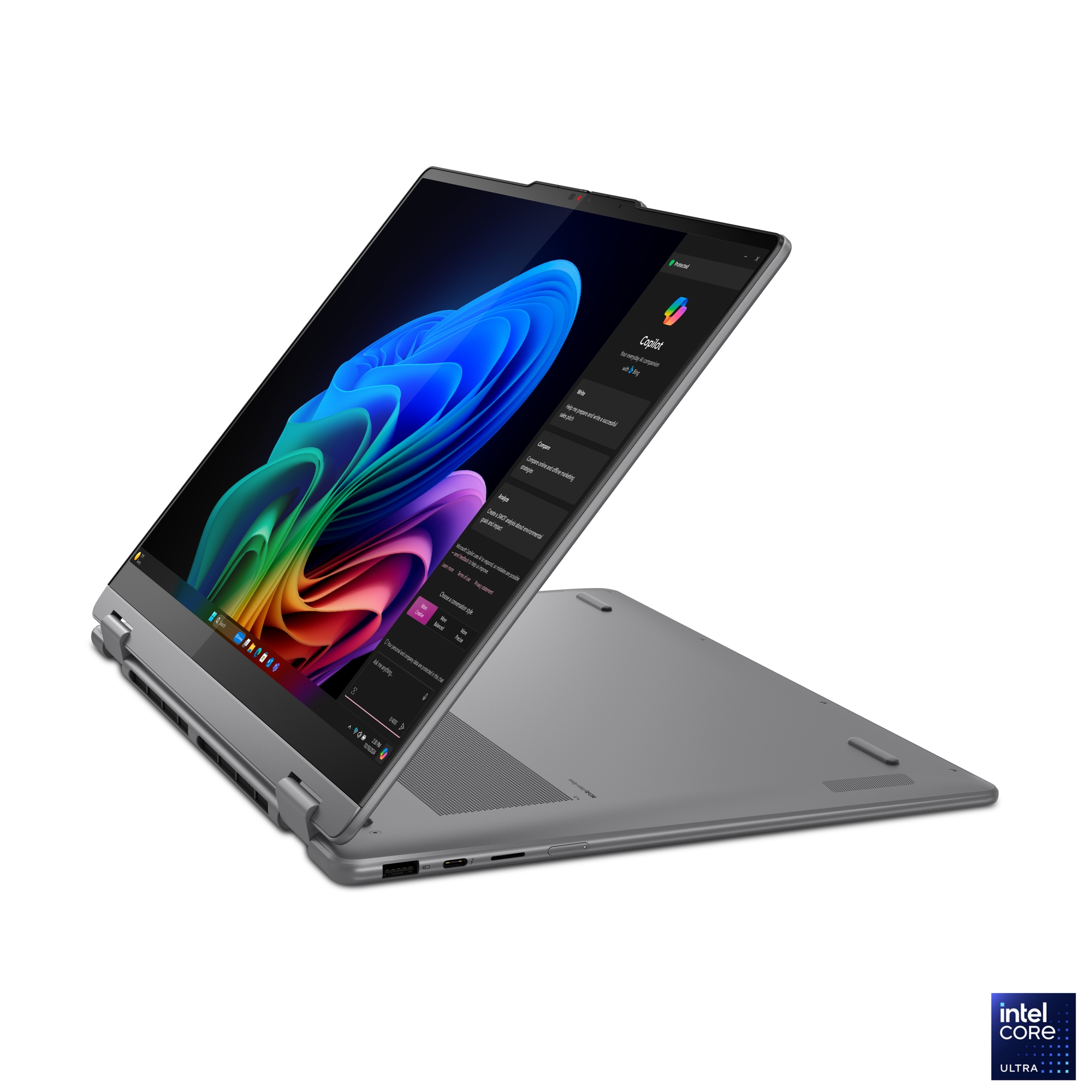 Lenovo Yoga 7 2-in-1 16ILL10 | Luna Grey | 16 " | OLED | Touchscreen | 2.8K WQXGA+ | 2880 x 1800 pixels | Intel Core Ultra 7 | 258V | 32 GB | Soldered LPDDR5x | Solid-state drive capacity 1000 GB | Intel Arc Graphics 140V | Windows 11 Home | 802.11be | Bluetooth version 5.4 | Keyboard language Nordic | Keyboard backlit | Warranty 24 month(s) | Battery warranty 12 month(s) - Image 13
