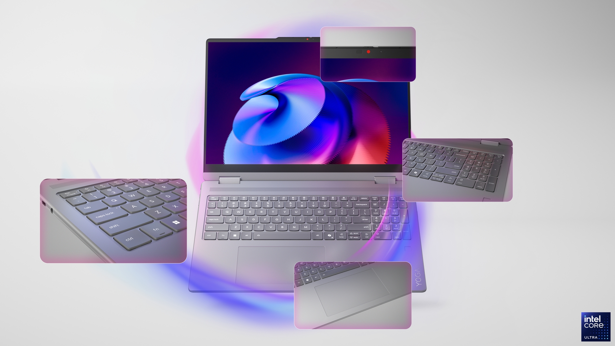 Lenovo Yoga 7 2-in-1 16ILL10 | Luna Grey | 16 " | OLED | Touchscreen | 2.8K WQXGA+ | 2880 x 1800 pixels | Intel Core Ultra 7 | 258V | 32 GB | Soldered LPDDR5x | Solid-state drive capacity 1000 GB | Intel Arc Graphics 140V | Windows 11 Home | 802.11be | Bluetooth version 5.4 | Keyboard language Nordic | Keyboard backlit | Warranty 24 month(s) | Battery warranty 12 month(s) - Image 25