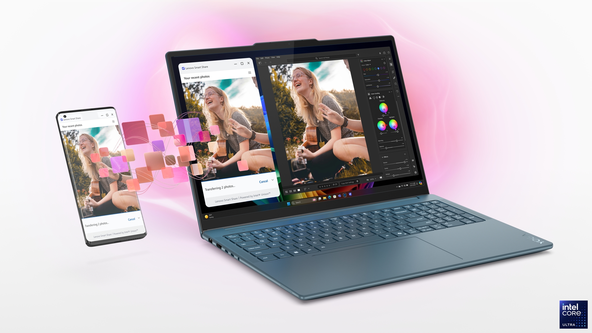 Lenovo Yoga Pro 9 16IAH10 | Tidal Teal | 16 " | OLED | 2.8K WQXGA+ | 2880 x 1800 pixels | Intel Core Ultra 7 | 255H | 32 GB | Soldered LPDDR5x | Solid-state drive capacity 1000 GB | NVIDIA GeForce RTX 5060 | GDDR7 | 8 GB | Windows 11 Pro | 802.11be | Bluetooth version 5.4 | Keyboard language English | Keyboard backlit | Warranty 24 month(s) | Battery warranty 12 month(s) - Image 23