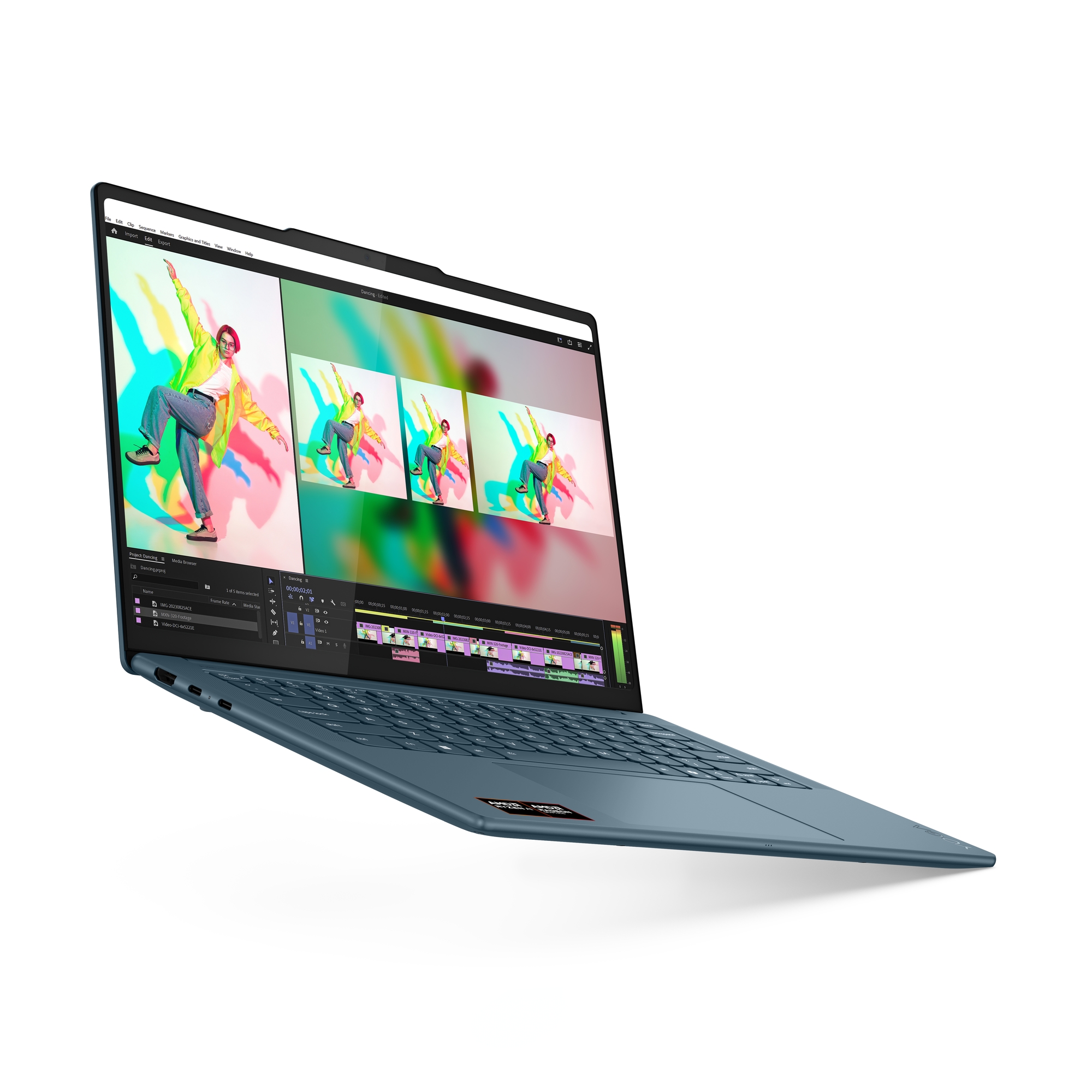 Lenovo Yoga Pro 7 14AKP10 | Tidal Teal | 14.5 " | OLED | 3K | 2944 x 1840 pixels | Glossy | AMD Ryzen AI 7 | 350 | 32 GB | Soldered LPDDR5x | Solid-state drive capacity 1000 GB | AMD Radeon 860M Graphics | Windows 11 Home | 802.11be | Bluetooth version 5.4 | Keyboard language English | Keyboard backlit | Warranty 24 month(s) | Battery warranty 12 month(s) - Image 9