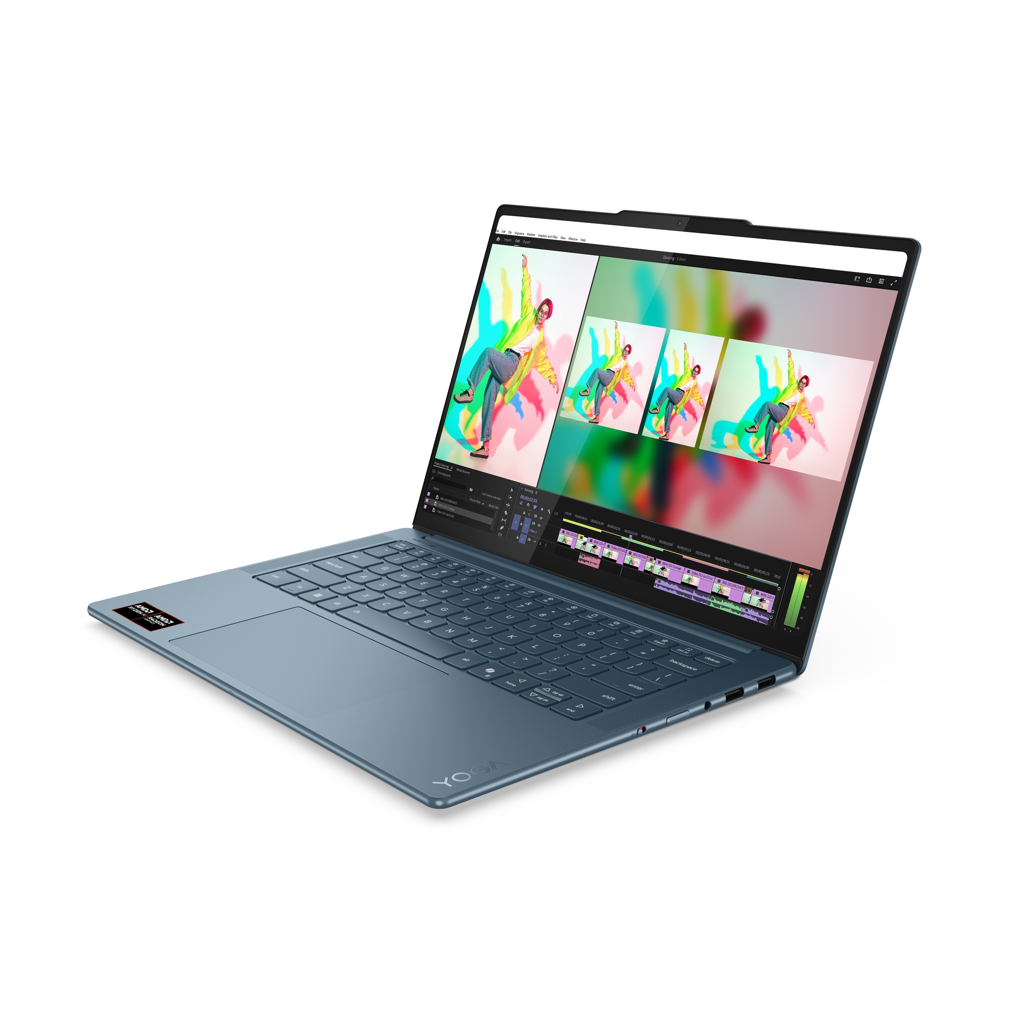Lenovo Yoga Pro 7 14AKP10 | Tidal Teal | 14.5 " | OLED | 3K | 2944 x 1840 pixels | Glossy | AMD Ryzen AI 7 | 350 | 32 GB | Soldered LPDDR5x | Solid-state drive capacity 1000 GB | AMD Radeon 860M Graphics | Windows 11 Home | 802.11be | Bluetooth version 5.4 | Keyboard language English | Keyboard backlit | Warranty 24 month(s) | Battery warranty 12 month(s) - Image 12