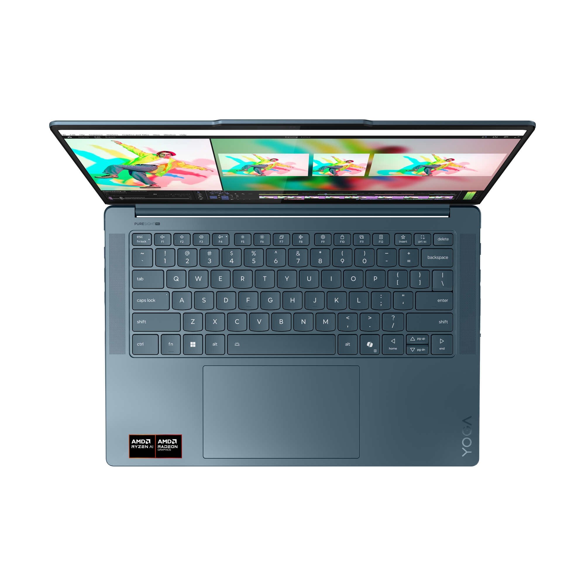 Lenovo Yoga Pro 7 14AKP10 | Tidal Teal | 14.5 " | OLED | 3K | 2944 x 1840 pixels | Glossy | AMD Ryzen AI 7 | 350 | 32 GB | Soldered LPDDR5x | Solid-state drive capacity 1000 GB | AMD Radeon 860M Graphics | Windows 11 Home | 802.11be | Bluetooth version 5.4 | Keyboard language English | Keyboard backlit | Warranty 24 month(s) | Battery warranty 12 month(s) - Image 14