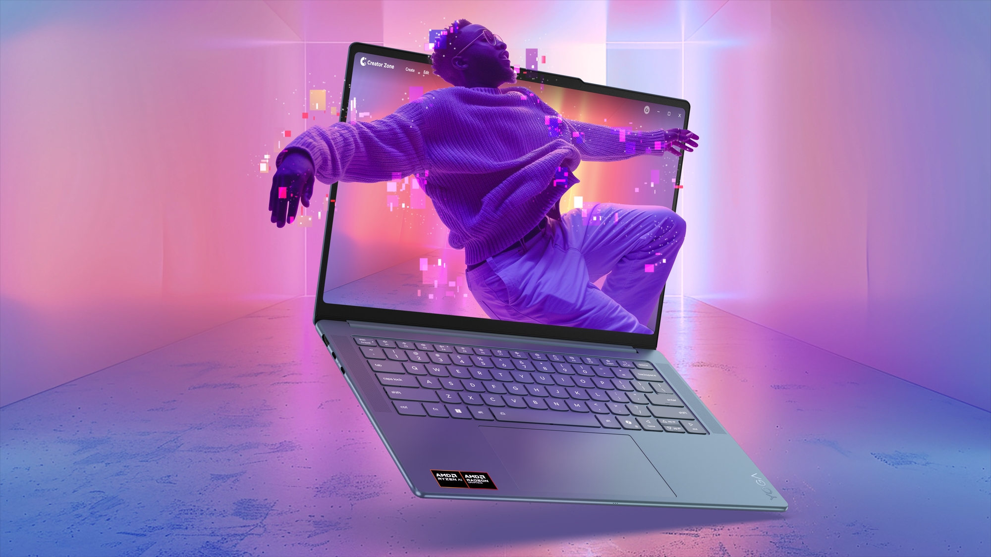 Lenovo Yoga Pro 7 14AKP10 | Tidal Teal | 14.5 " | OLED | 3K | 2944 x 1840 pixels | Glossy | AMD Ryzen AI 7 | 350 | 32 GB | Soldered LPDDR5x | Solid-state drive capacity 1000 GB | AMD Radeon 860M Graphics | Windows 11 Home | 802.11be | Bluetooth version 5.4 | Keyboard language English | Keyboard backlit | Warranty 24 month(s) | Battery warranty 12 month(s) - Image 30