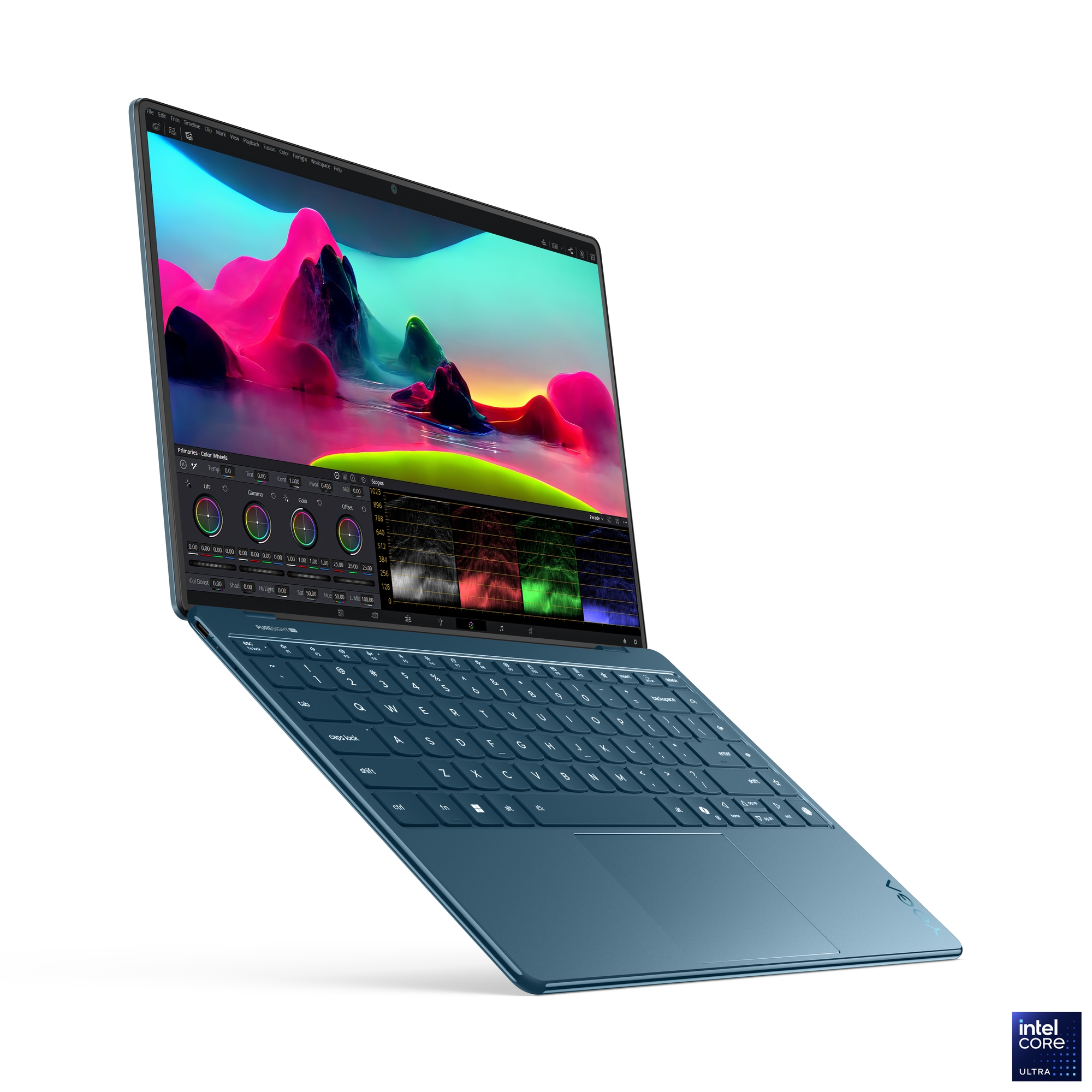 Lenovo Yoga Slim 9 14ILL10 | Tidal Teal | 14 " | OLED | Touchscreen | 4K WQUXGA | 3840 x 2400 pixels | Glossy | Intel Core Ultra 7 | 258V | 32 GB | Soldered LPDDR5x | Solid-state drive capacity 1000 GB | Intel Arc Graphics 140V | Windows 11 Pro | 802.11be | Bluetooth version 5.4 | Keyboard language English | Keyboard backlit | Warranty 24 month(s) | Battery warranty 12 month(s) - Image 3