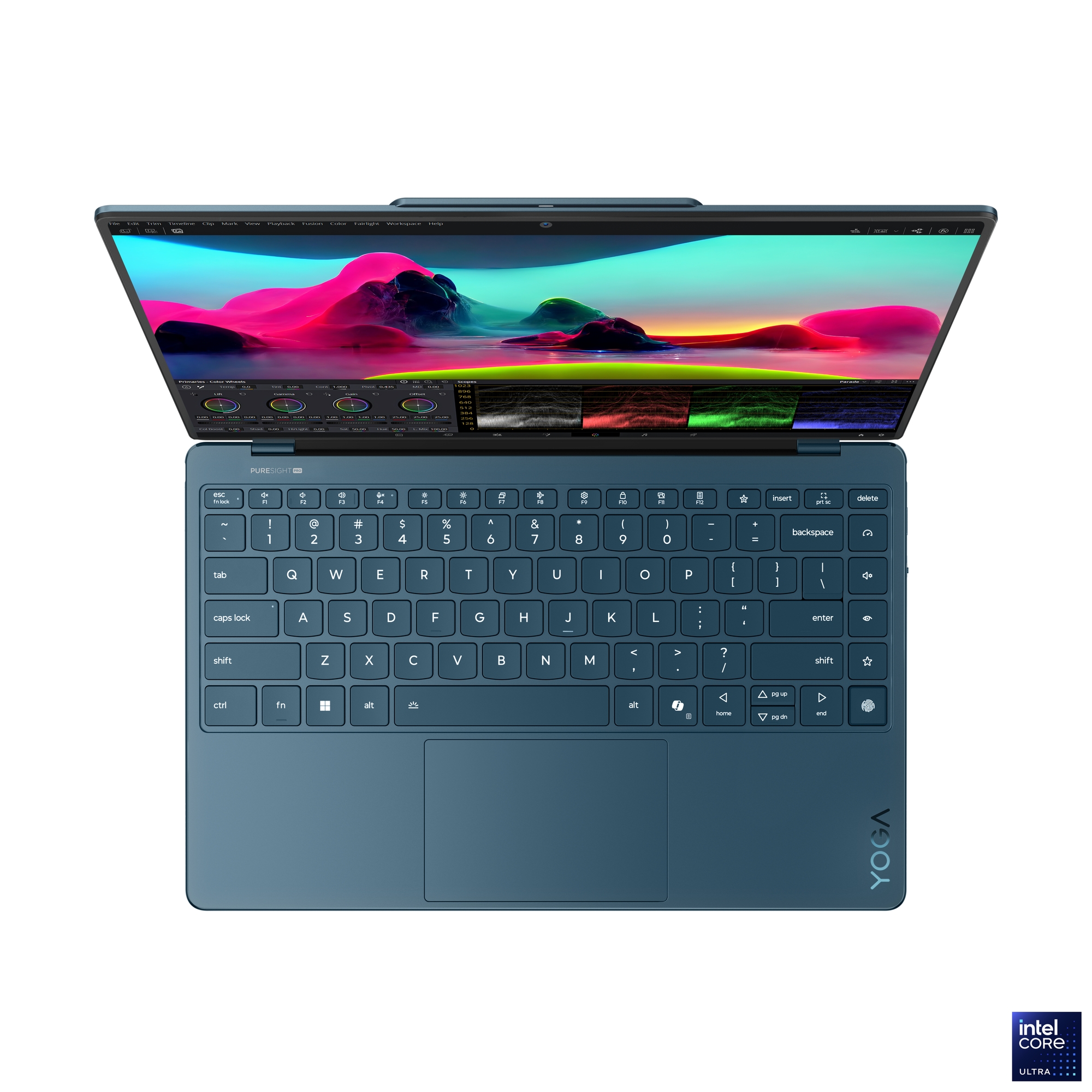 Lenovo Yoga Slim 9 14ILL10 | Tidal Teal | 14 " | OLED | Touchscreen | 4K WQUXGA | 3840 x 2400 pixels | Glossy | Intel Core Ultra 7 | 258V | 32 GB | Soldered LPDDR5x | Solid-state drive capacity 1000 GB | Intel Arc Graphics 140V | Windows 11 Pro | 802.11be | Bluetooth version 5.4 | Keyboard language English | Keyboard backlit | Warranty 24 month(s) | Battery warranty 12 month(s) - Image 4