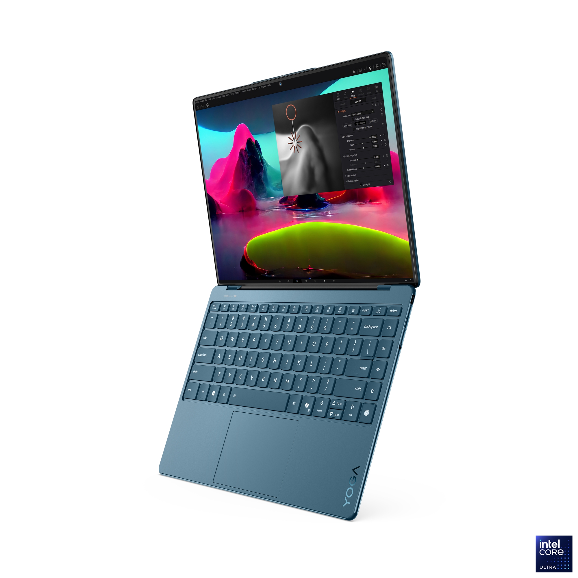 Lenovo Yoga Slim 9 14ILL10 | Tidal Teal | 14 " | OLED | Touchscreen | 4K WQUXGA | 3840 x 2400 pixels | Glossy | Intel Core Ultra 7 | 258V | 32 GB | Soldered LPDDR5x | Solid-state drive capacity 1000 GB | Intel Arc Graphics 140V | Windows 11 Pro | 802.11be | Bluetooth version 5.4 | Keyboard language English | Keyboard backlit | Warranty 24 month(s) | Battery warranty 12 month(s) - Image 14