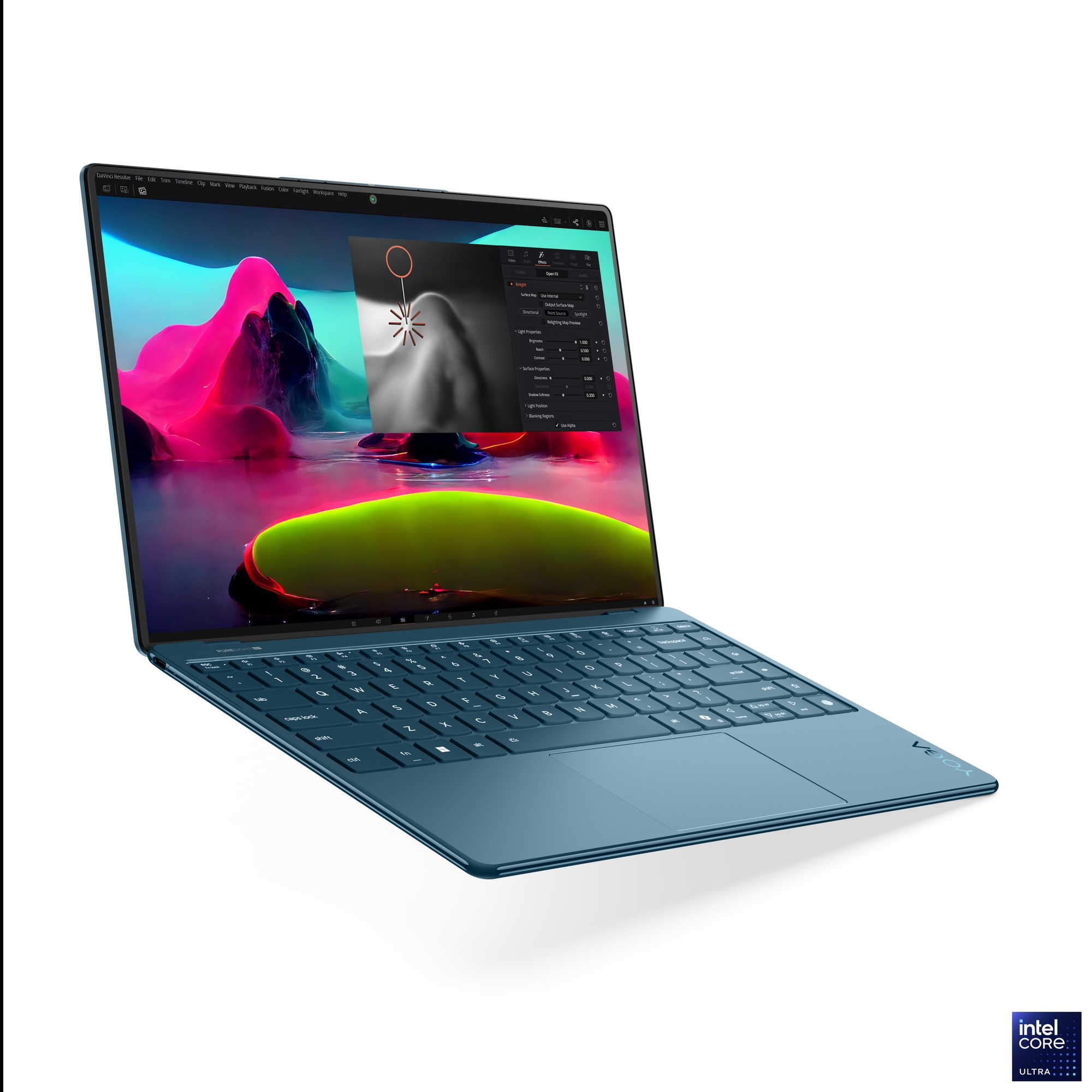 Lenovo Yoga Slim 9 14ILL10 | Tidal Teal | 14 " | OLED | Touchscreen | 4K WQUXGA | 3840 x 2400 pixels | Glossy | Intel Core Ultra 7 | 258V | 32 GB | Soldered LPDDR5x | Solid-state drive capacity 1000 GB | Intel Arc Graphics 140V | Windows 11 Pro | 802.11be | Bluetooth version 5.4 | Keyboard language English | Keyboard backlit | Warranty 24 month(s) | Battery warranty 12 month(s) - Image 15