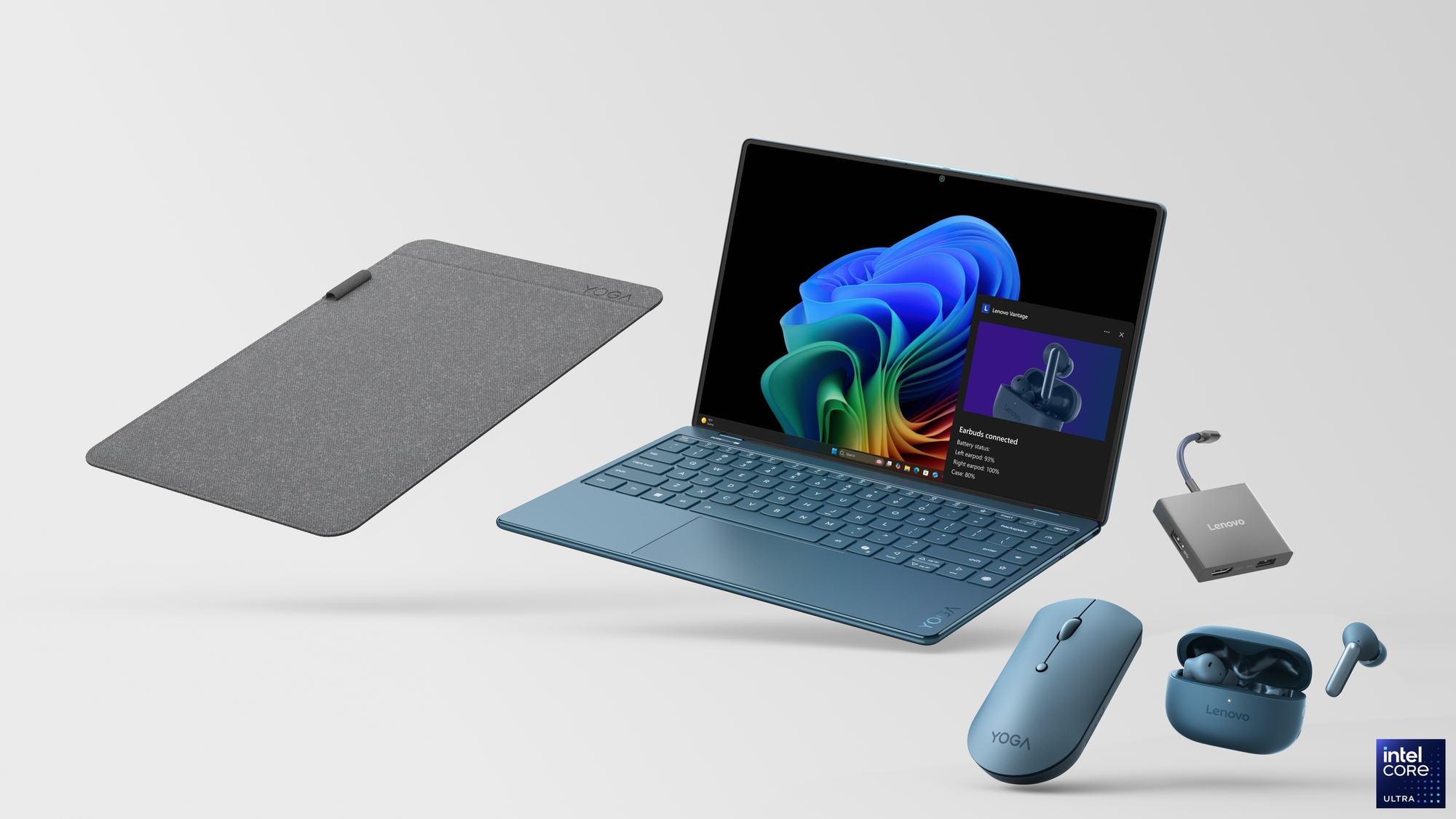 Lenovo Yoga Slim 9 14ILL10 | Tidal Teal | 14 " | OLED | Touchscreen | 4K WQUXGA | 3840 x 2400 pixels | Glossy | Intel Core Ultra 7 | 258V | 32 GB | Soldered LPDDR5x | Solid-state drive capacity 1000 GB | Intel Arc Graphics 140V | Windows 11 Pro | 802.11be | Bluetooth version 5.4 | Keyboard language English | Keyboard backlit | Warranty 24 month(s) | Battery warranty 12 month(s) - Image 25