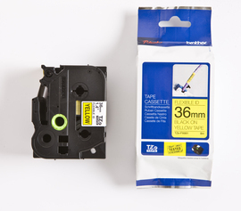Brother | TZe-FX661 Flexible ID Laminated Tape | Black on Yellow | TZe | 8 m | 3.6 cm - Image 3