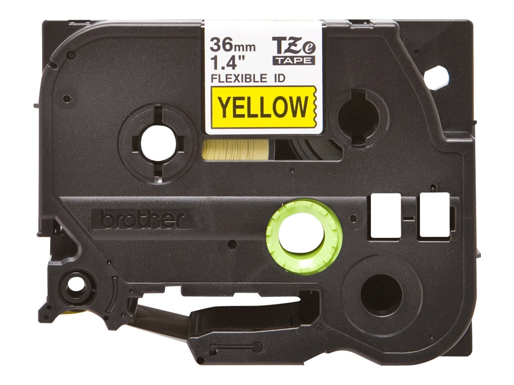 Brother | TZe-FX661 Flexible ID Laminated Tape | Black on Yellow | TZe | 8 m | 3.6 cm - Image 10