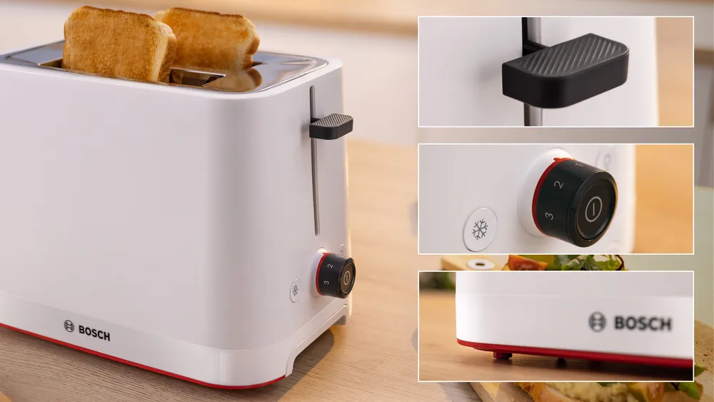 Bosch Compact Toaster | TAT3M121 MyMoment | Number of slots 2 | Housing material Plastic | White - Image 5