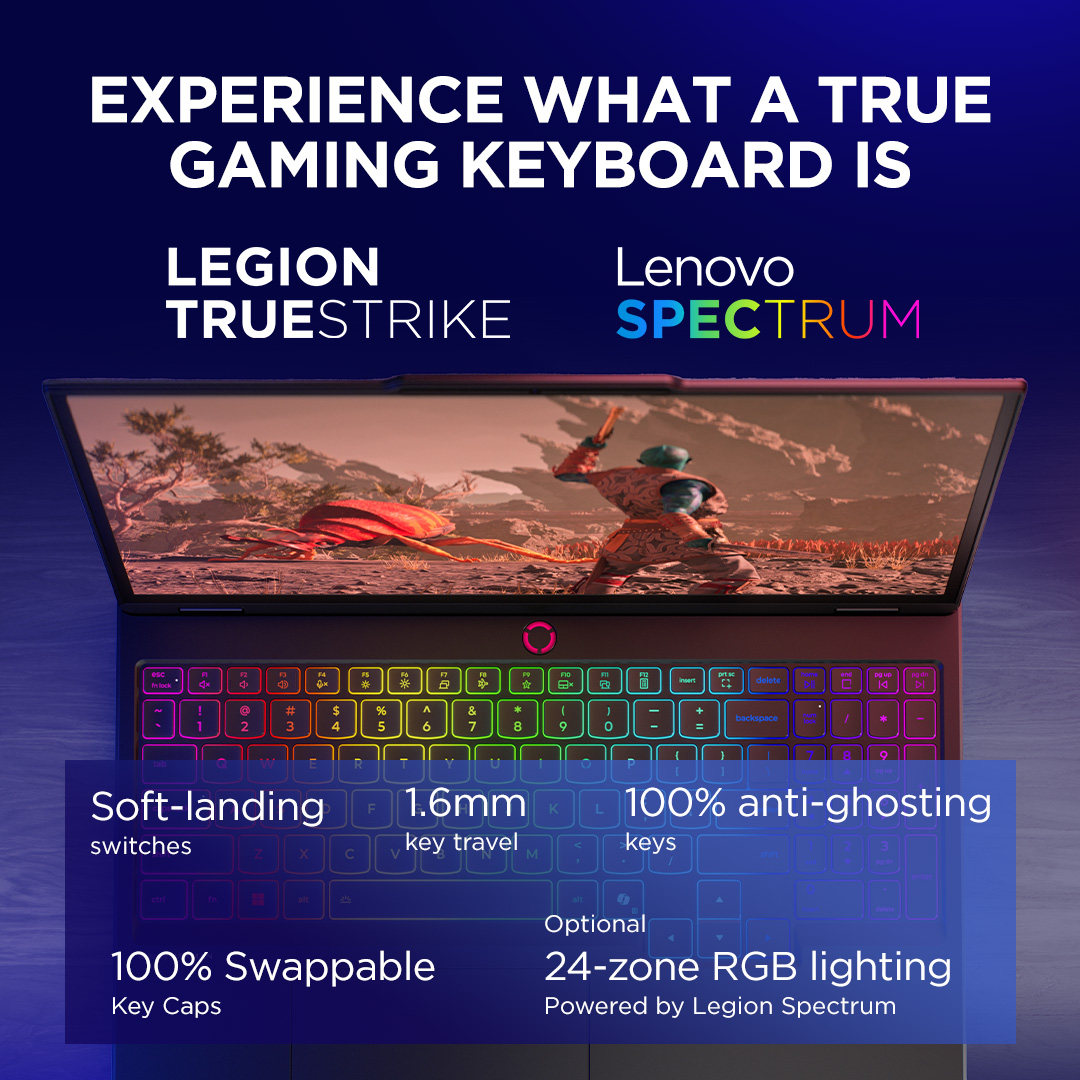 Lenovo Legion 5 15IRX10 | Eclipse Black | 15.1 " | OLED | WQXGA | 2560 x 1600 pixels | Glossy | Intel Core i7 | i7-14700HX | 16 GB | SO-DIMM DDR5 | Solid-state drive capacity 1000 GB | NVIDIA GeForce RTX 5060 | GDDR7 | 8 GB | Windows 11 Home | 802.11be | Bluetooth version 5.4 | Keyboard language Nordic | Keyboard backlit | Warranty 24 month(s) | Battery warranty 12 month(s) - Image 42