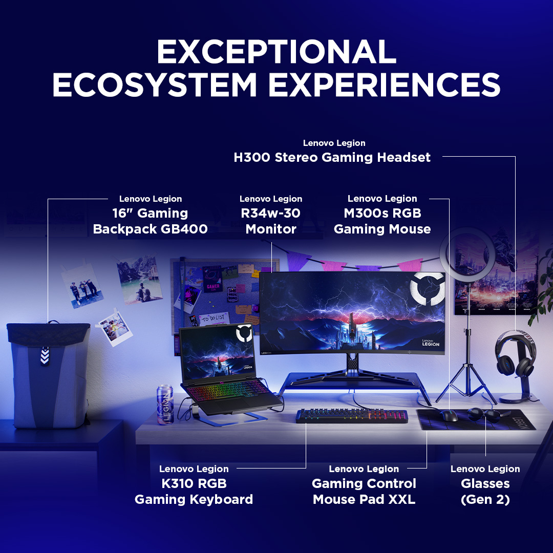 Lenovo Legion 5 15IRX10 | Eclipse Black | 15.1 " | OLED | WQXGA | 2560 x 1600 pixels | Glossy | Intel Core i7 | i7-14700HX | 16 GB | SO-DIMM DDR5 | Solid-state drive capacity 1000 GB | NVIDIA GeForce RTX 5060 | GDDR7 | 8 GB | Windows 11 Home | 802.11be | Bluetooth version 5.4 | Keyboard language Nordic | Keyboard backlit | Warranty 24 month(s) | Battery warranty 12 month(s) - Image 45