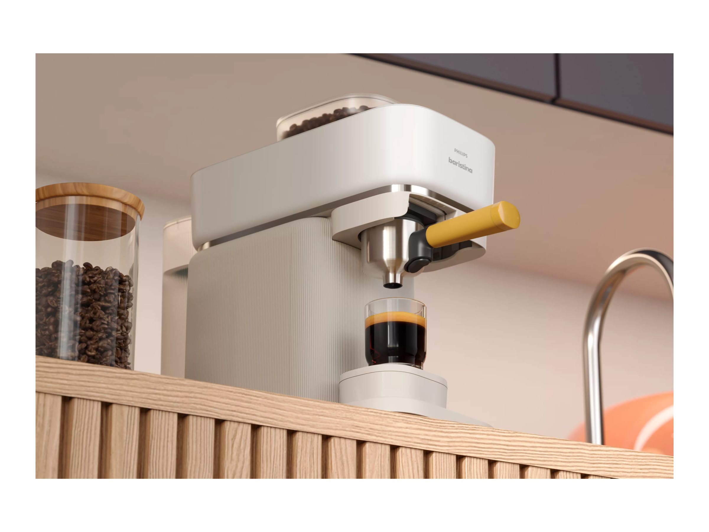 Philips Coffee maker | BAR300/03 Baristina | Pump pressure 16 bar | Semi-automatic | 122.8 W | White - Image 11