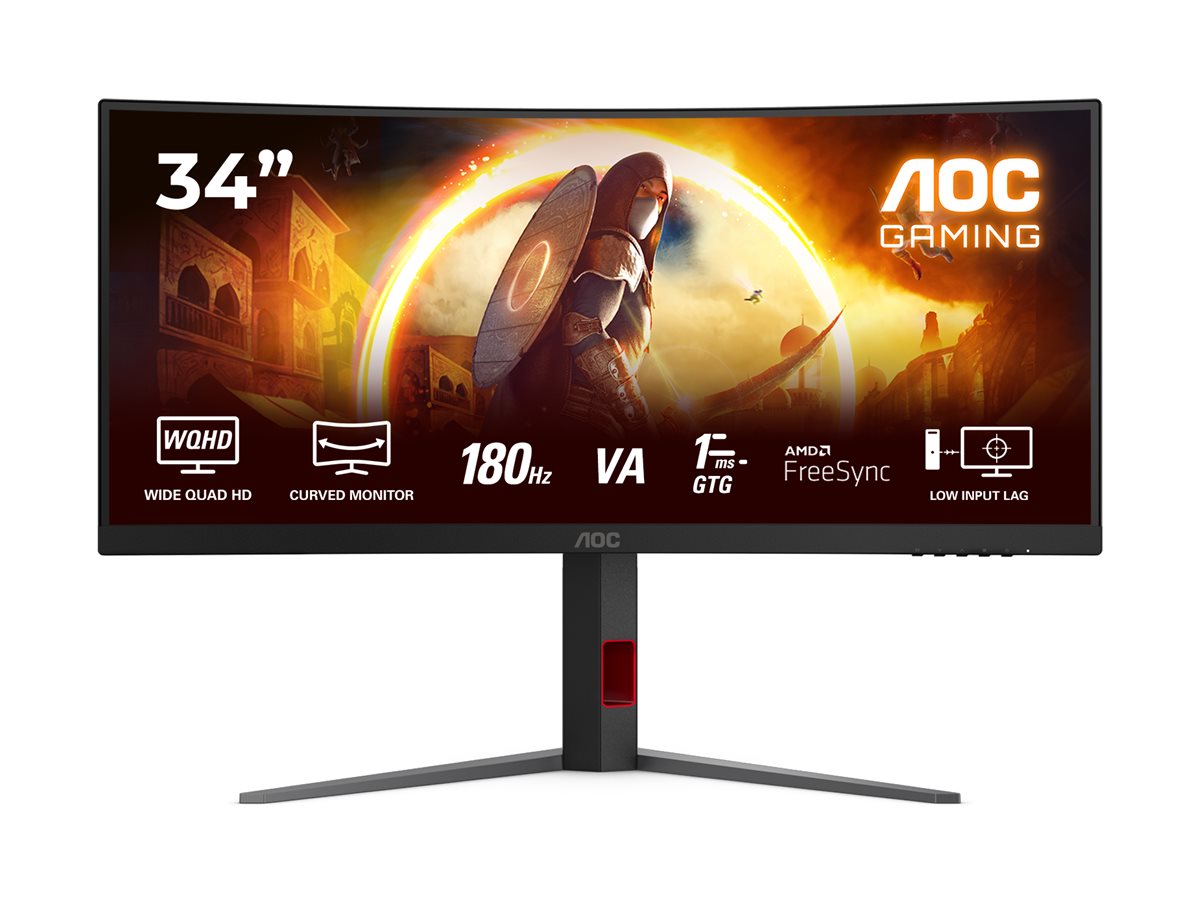AOC | CU34G4 | 34 " | Fast VA | UWQHD | 21:9 | 180 Hz | 1 ms | 3440 x 1440 pixels | 300 cd/m² | HDMI ports quantity 2 | Black - Image 24