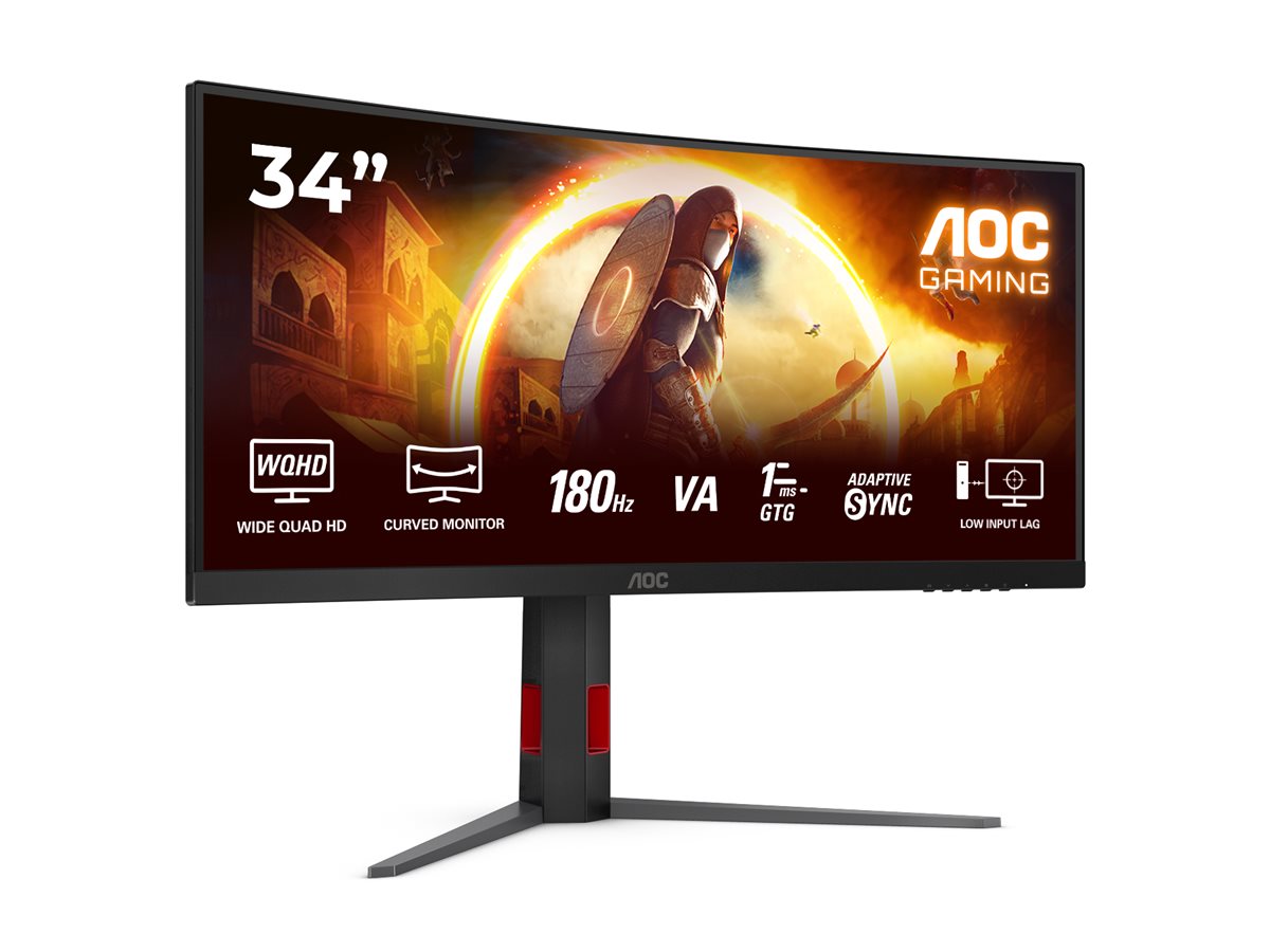 AOC | CU34G4 | 34 " | Fast VA | UWQHD | 21:9 | 180 Hz | 1 ms | 3440 x 1440 pixels | 300 cd/m² | HDMI ports quantity 2 | Black - Image 28