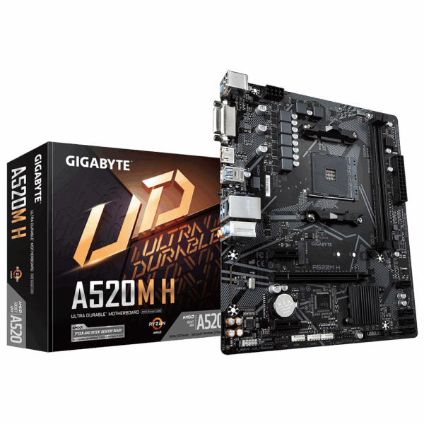 Gigabyte | A520M H 1.0 | Processor family AMD | Processor socket AM4 | DDR4 DIMM | Memory slots 2 | Chipset AMD A | Micro ATX