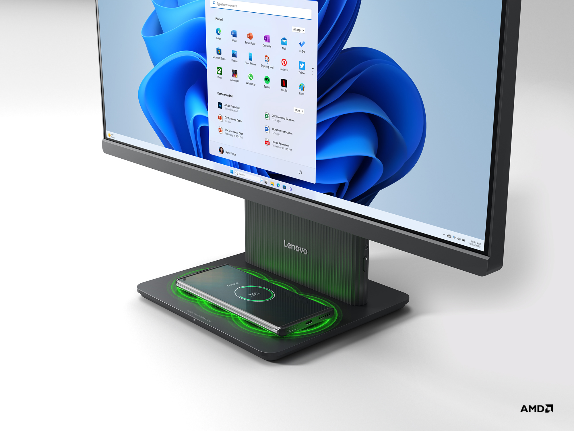 Lenovo IdeaCentre | 27ARR9 | Desktop | AIO | 23.8 " | AMD Ryzen 5 | 7535HS | 16 GB | SODIMM DDR5 | 1000 GB | AMD Radeon 660M Graphics | English | Windows 11 Home | Warranty 24 month(s) - Image 18