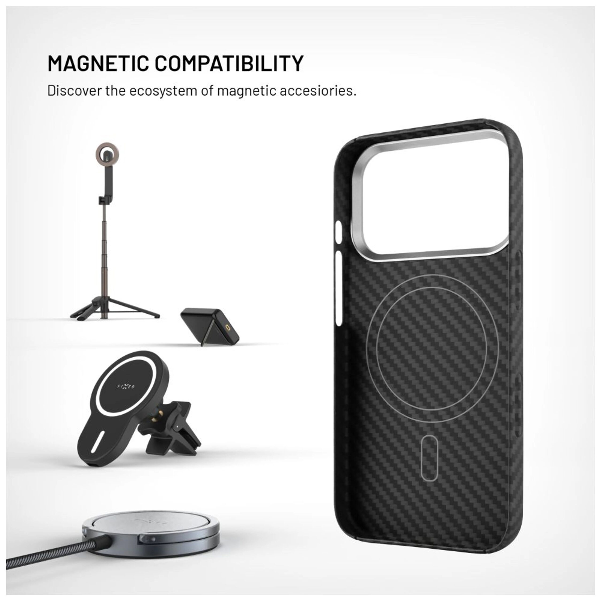 Fixed MagVelar | Back cover | Apple | iPhone 17 Pro | Aramid | Black | MagSafe Support - Image 4