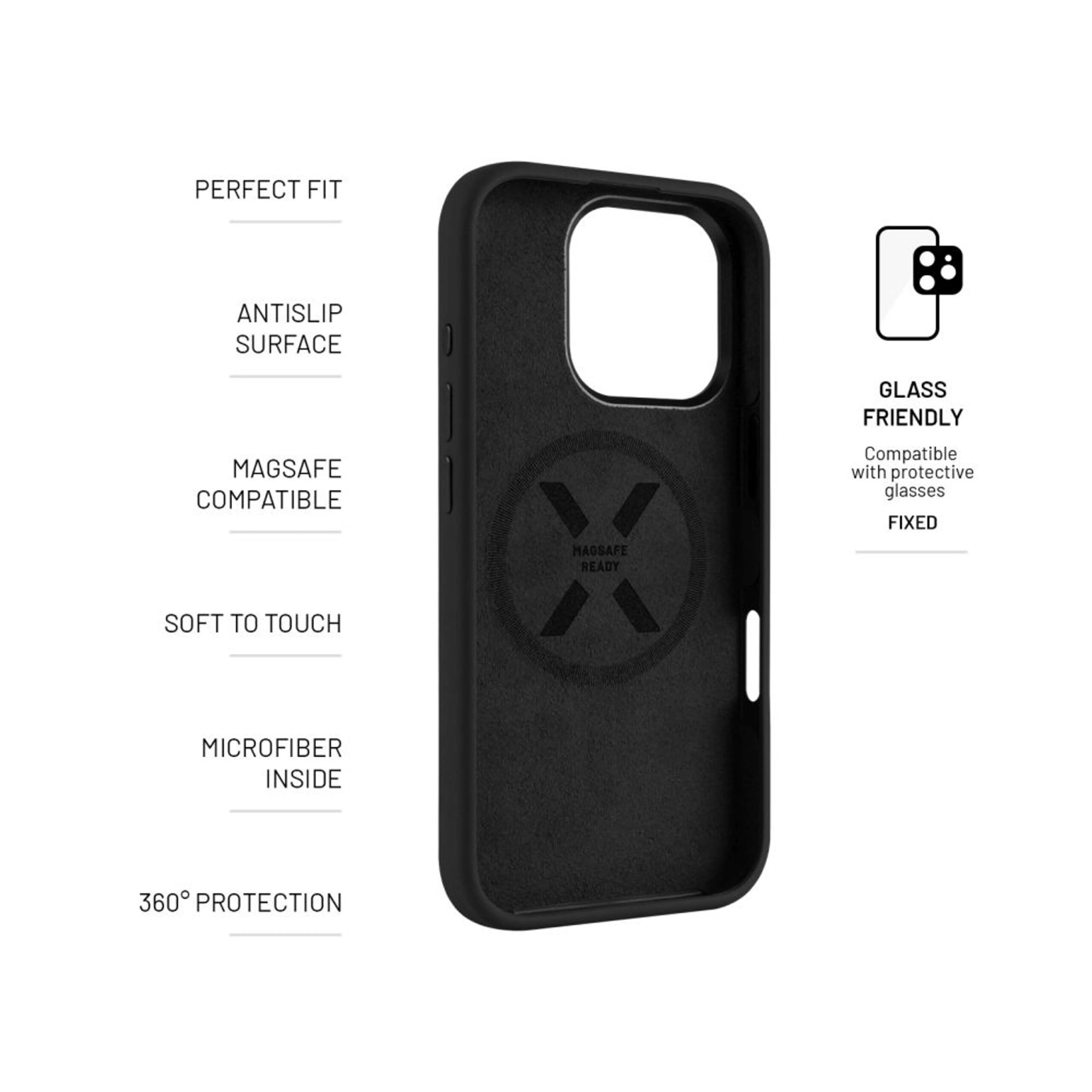 Fixed Back cover | Apple | iPhone 17 Pro Max | Liquid silicon | Black | MagFlow - Image 4