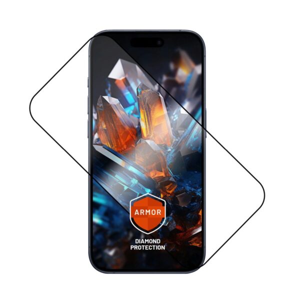 Fixed Screen protector | Apple | iPhone 17 Pro Max | Tempered glass | Black | Armor with Anti-dust applicator and AR layer