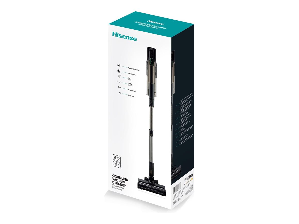 Hisense Vacuum Cleaner | HVC646630A | Cordless operating | Handstick | 330 W | 25.2 V | Operating time (max) 60 min | Black/Grey - Image 16