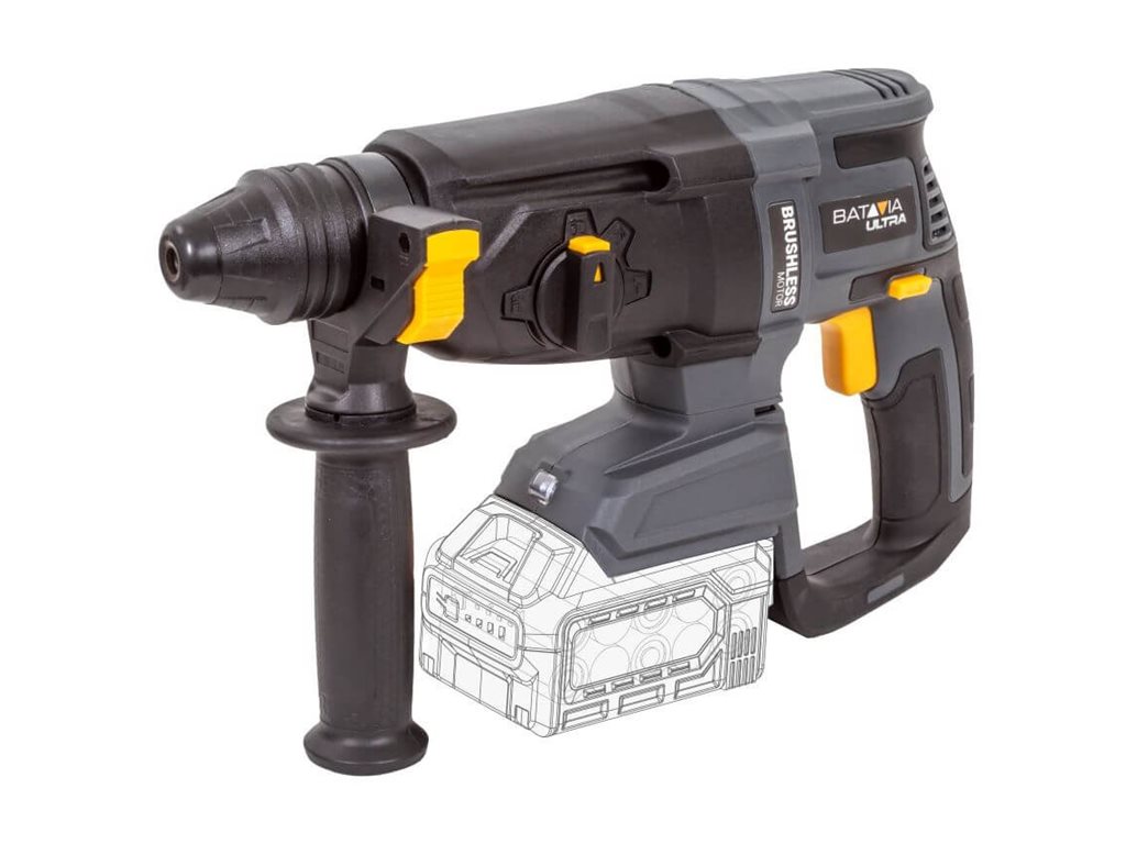 Batavia B.V. 18V Cordless Brushless Rotary Hammer SDS+, Without Battery and Charger in BMC - Image 3